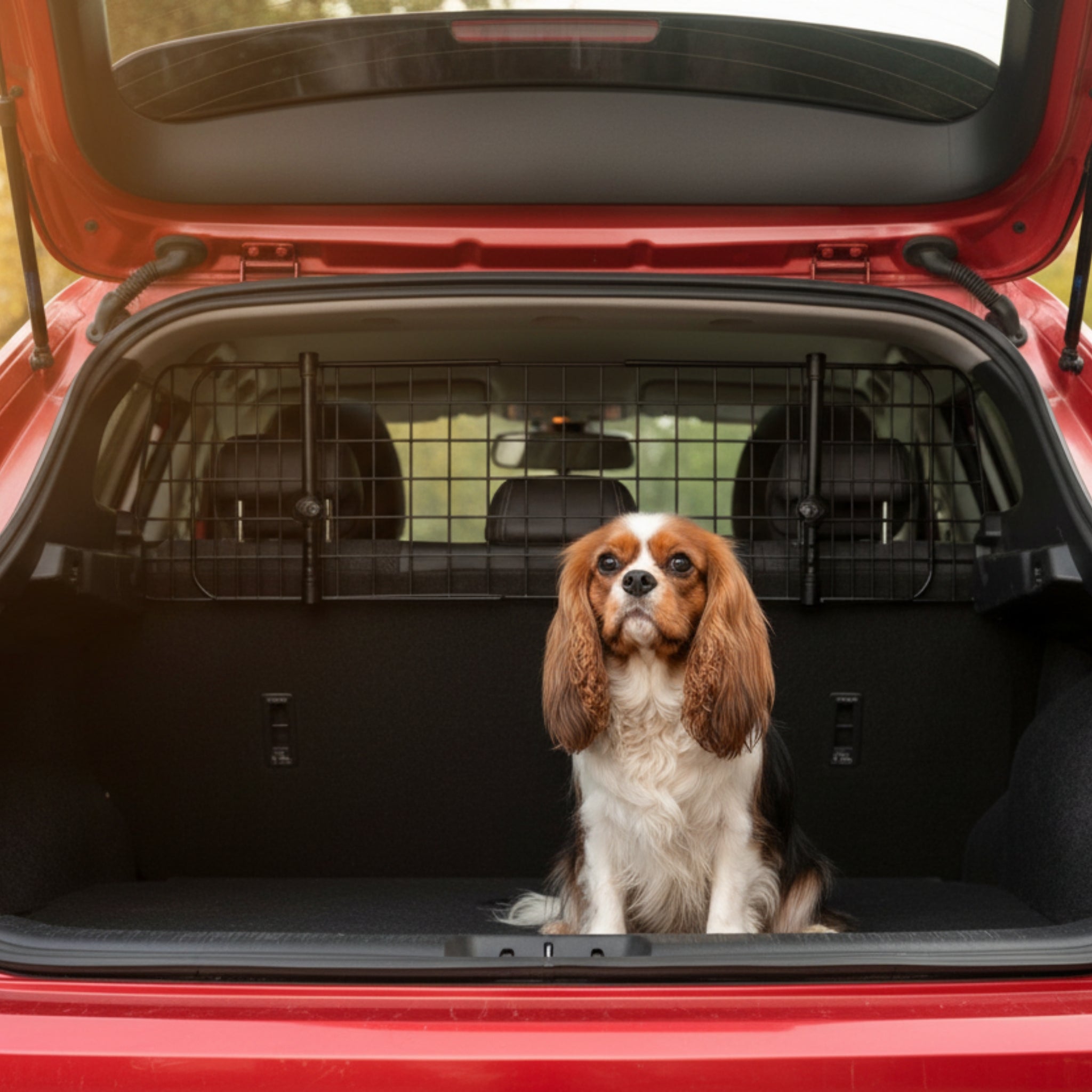 Doctor Bark Universal Kofferraum - Trenngitter – StVO - konform, werkzeuglose Montage, verstellbar 91 - 153 cm, maximale Sicherheit für Hund &amp; Fahrer - Woofshack