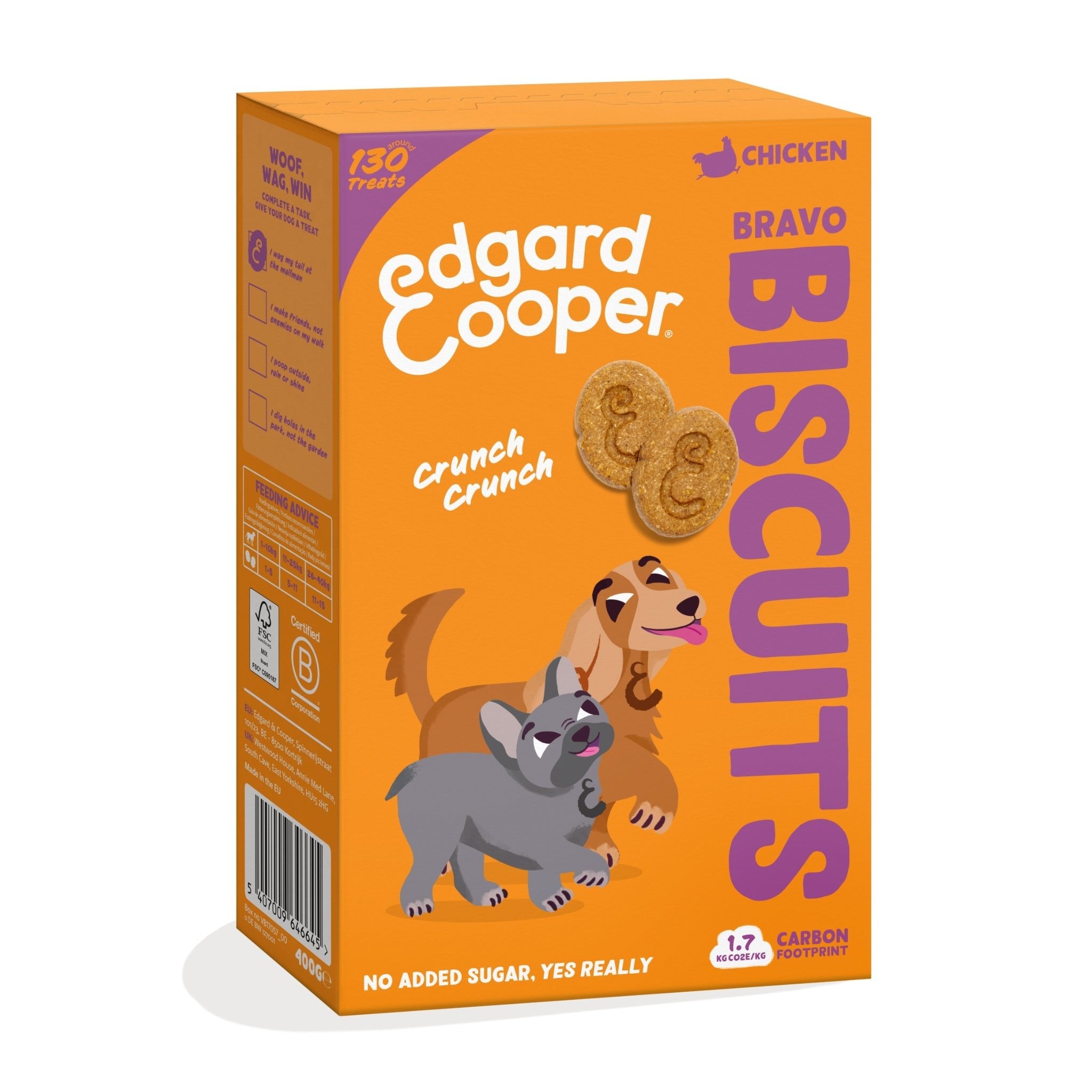 Edgard &amp; Cooper Bravo Biscuits Huhn, Hundesnack - Woofshack