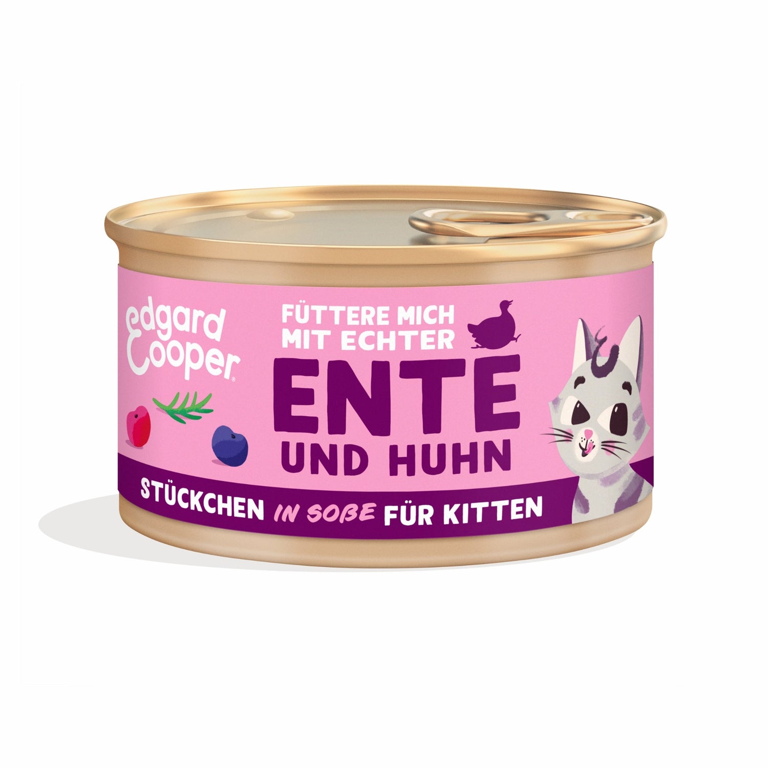 Edgard &amp; Cooper Cat Ente &amp; Huhn Stückchen in Soße, Kitten Nassfutter - Woofshack