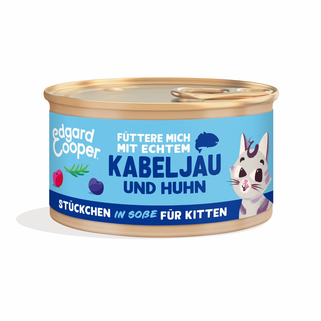 Edgard &amp; Cooper Cat Kabeljau &amp; Huhn Stückchen in Soße, Kitten Nassfutter - Woofshack