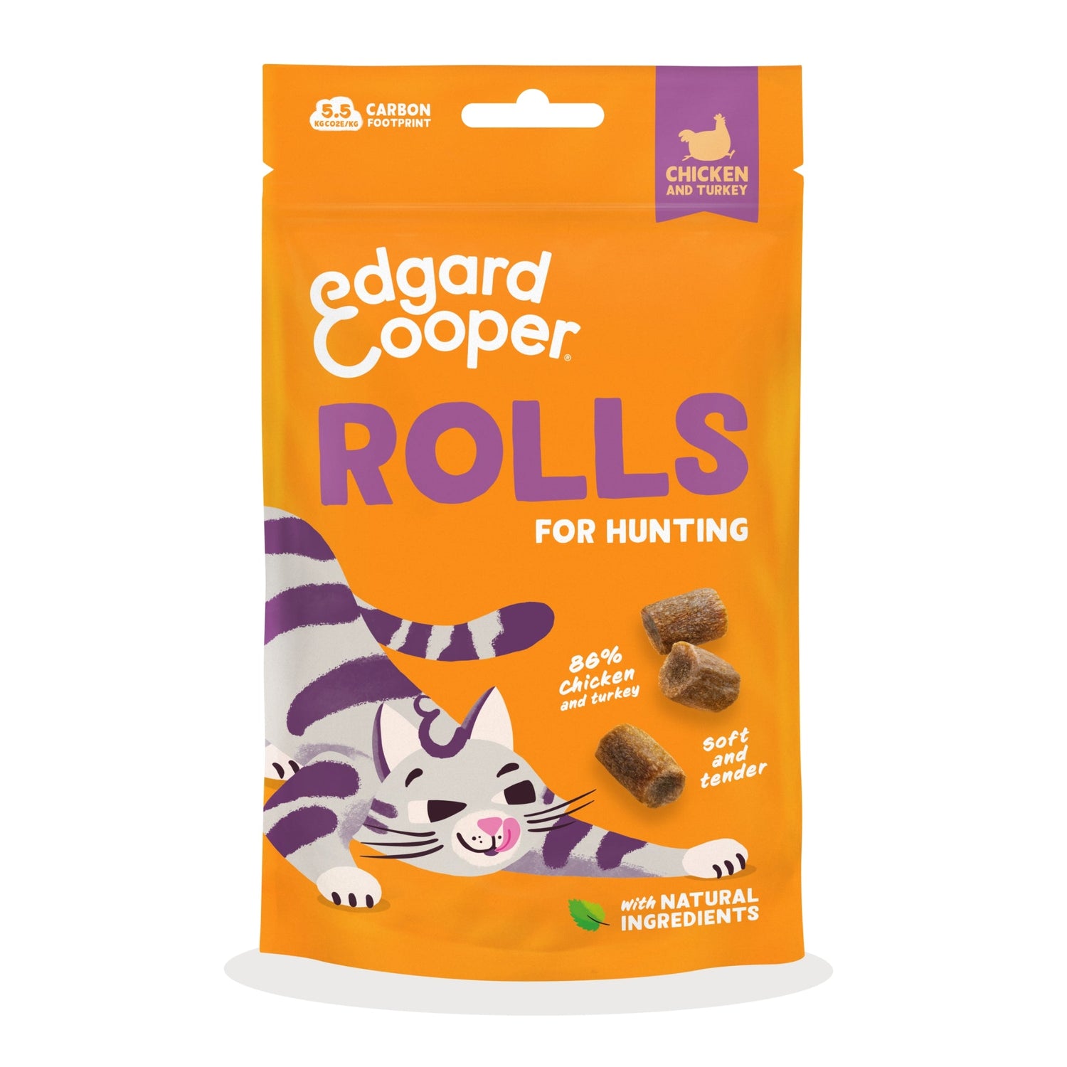 Edgard &amp; Cooper Cat Rolls Huhn &amp; Truthahn, Katzensnack - Woofshack