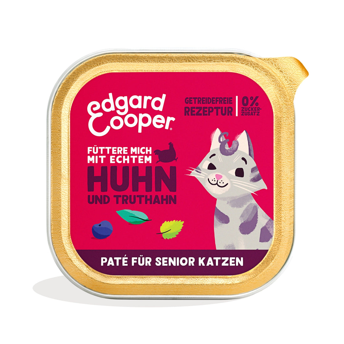 Edgard &amp; Cooper Cat Senior Paté Huhn &amp; Truthahn, Katzen Nassfutter - Woofshack