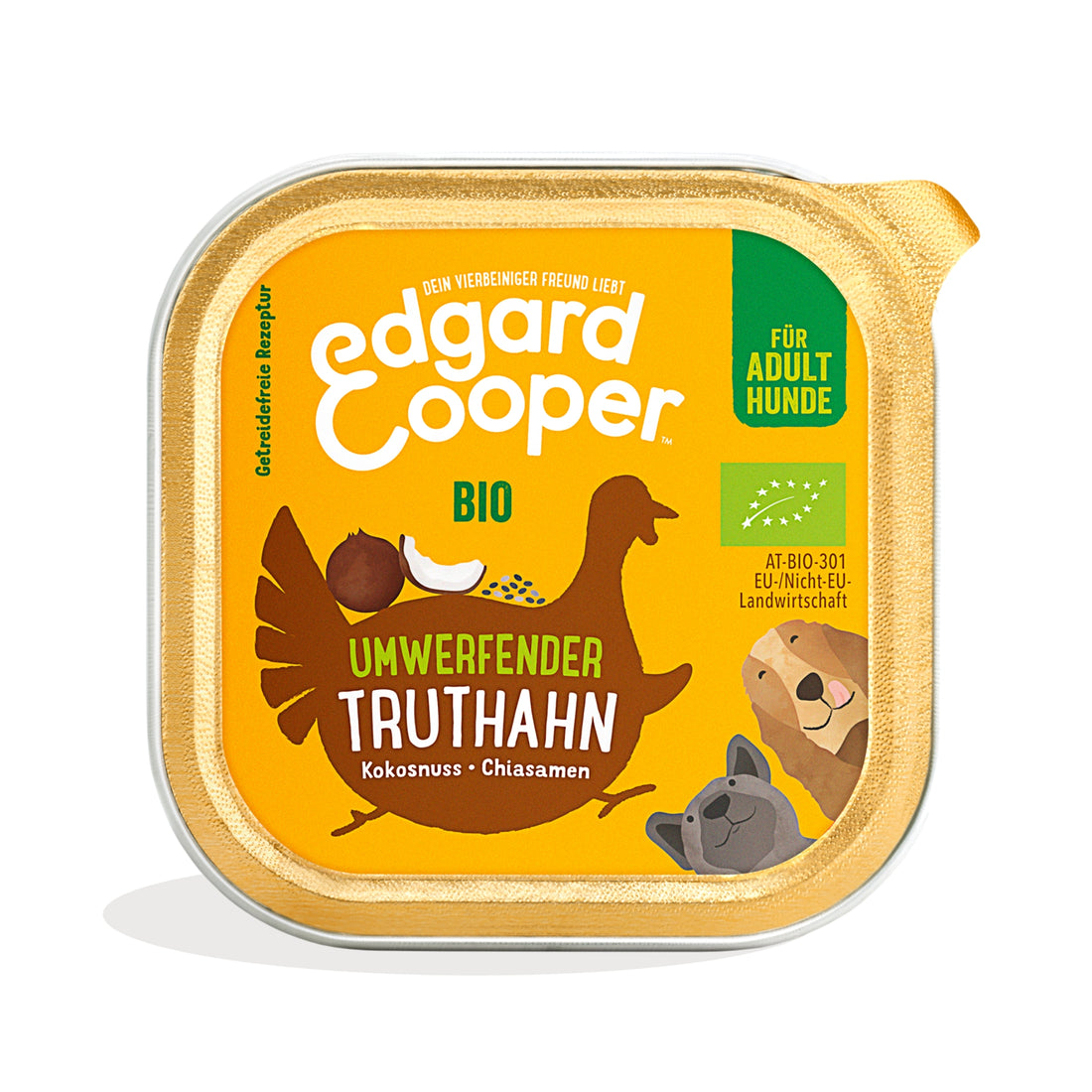 Edgard &amp; Cooper Dog Adult Bio Truthahn, Hunde Nassfutter