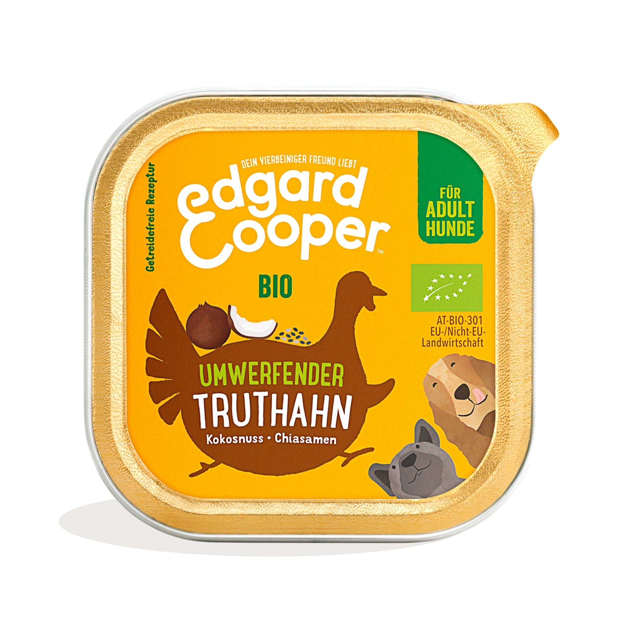 Edgard &amp; Cooper Dog Adult Bio Truthahn, Hunde Nassfutter
