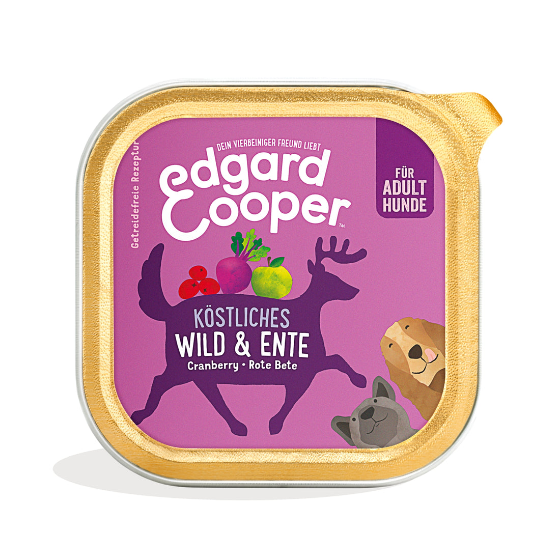 Edgard &amp; Cooper Dog Adult Wild &amp; Ente, Hunde Nassfutter
