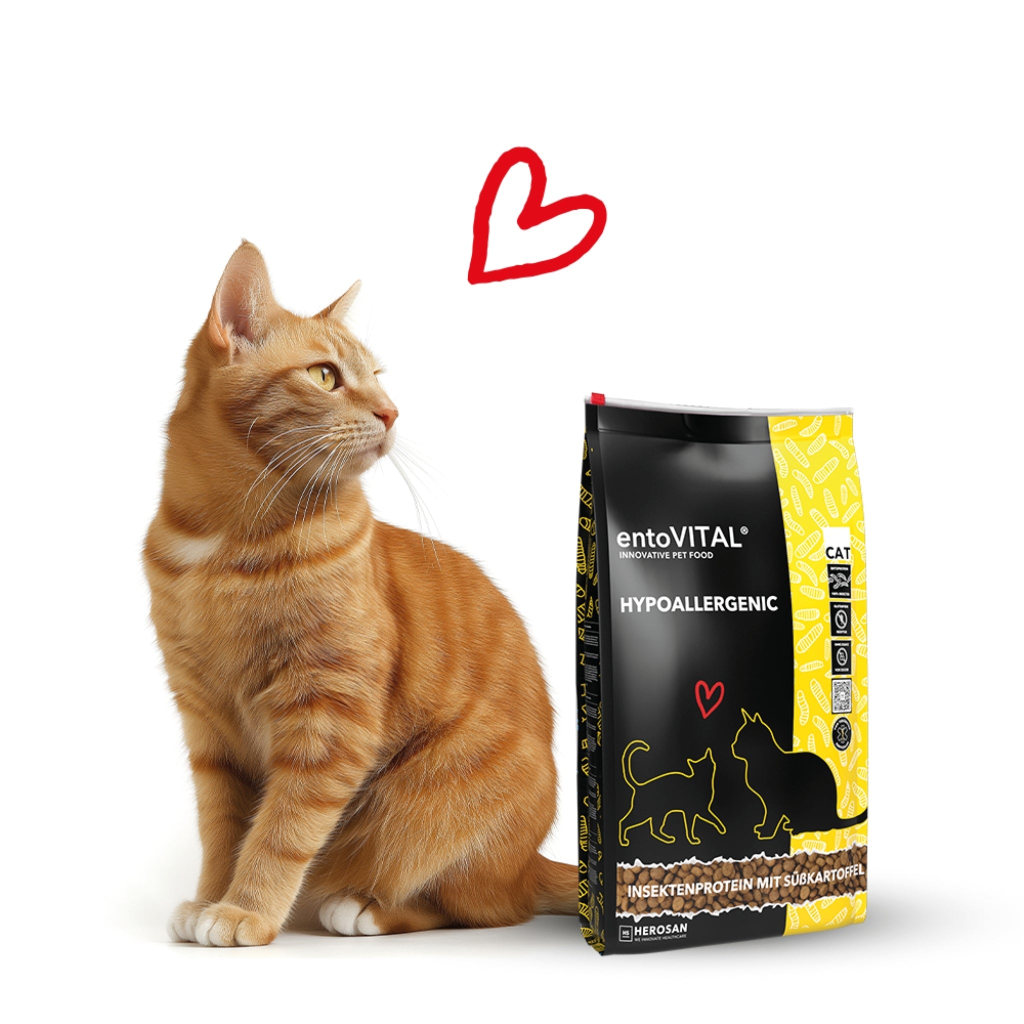 HEROSAN entoVITAL Cat Hypoallergenic, Katzen Trockenfutter - Woofshack
