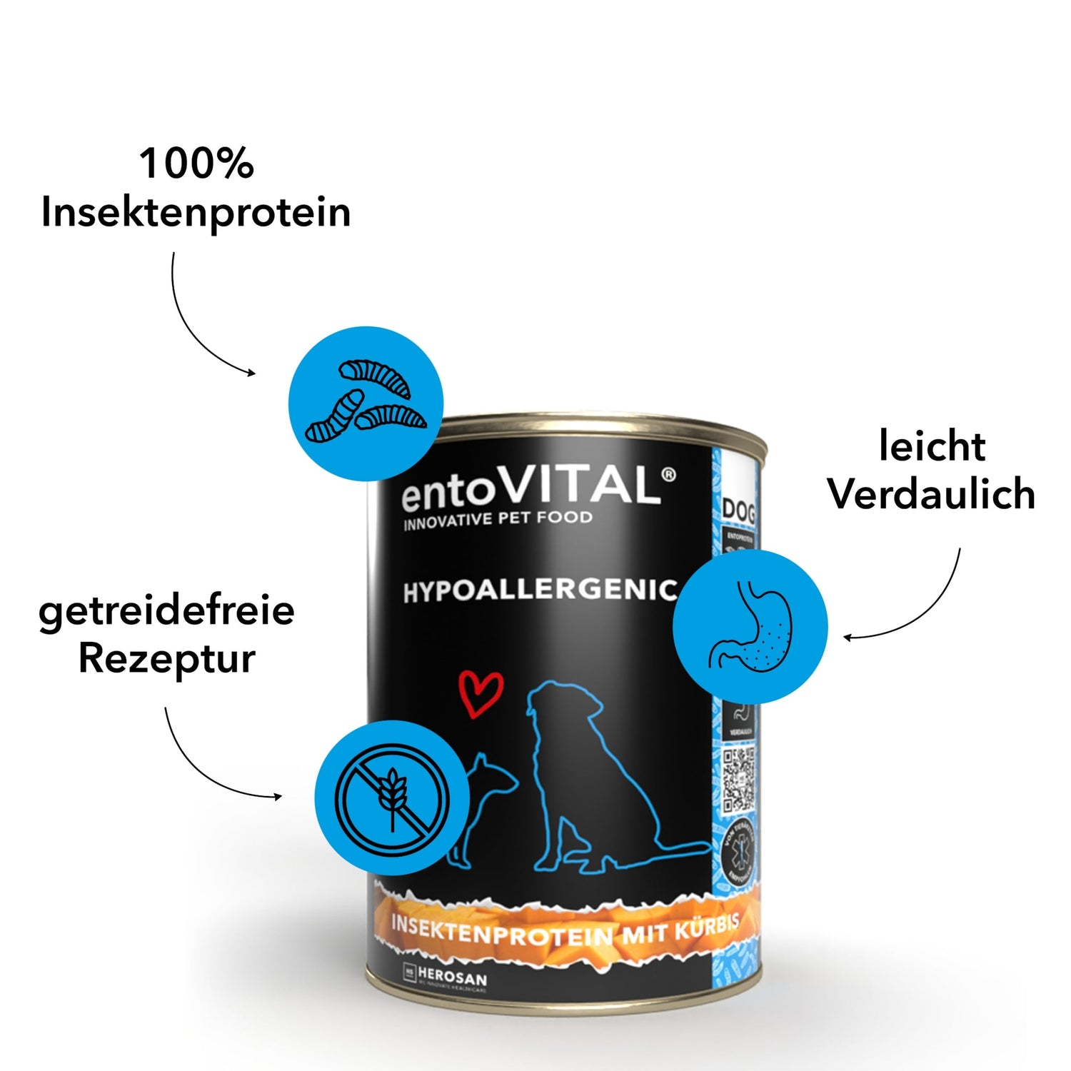 HEROSAN entoVITAL Dog Hypoallergenic, Hunde Nassfutter - Woofshack