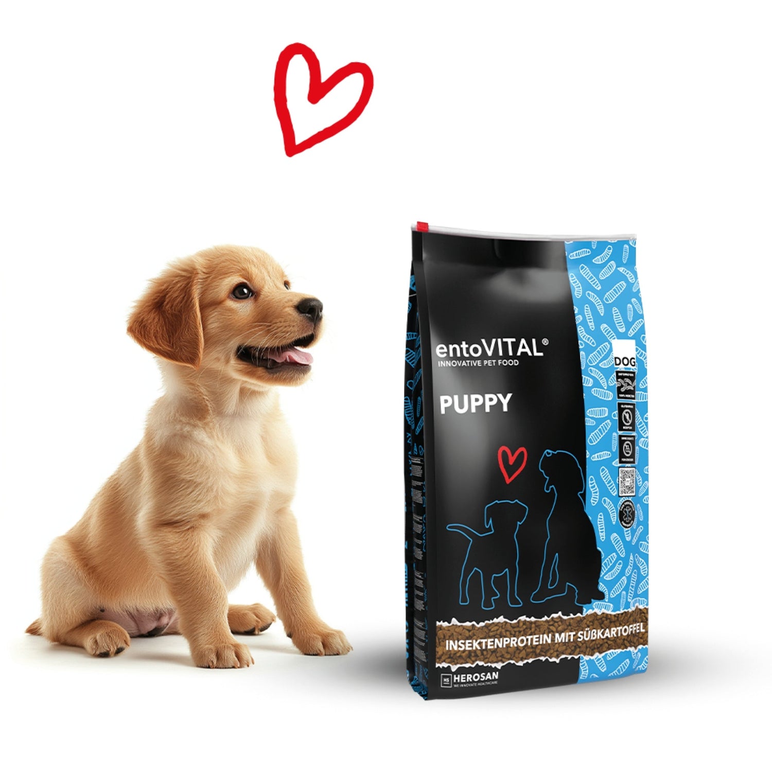 HEROSAN entoVITAL Dog Puppy, Welpen Trockenfutter - Woofshack