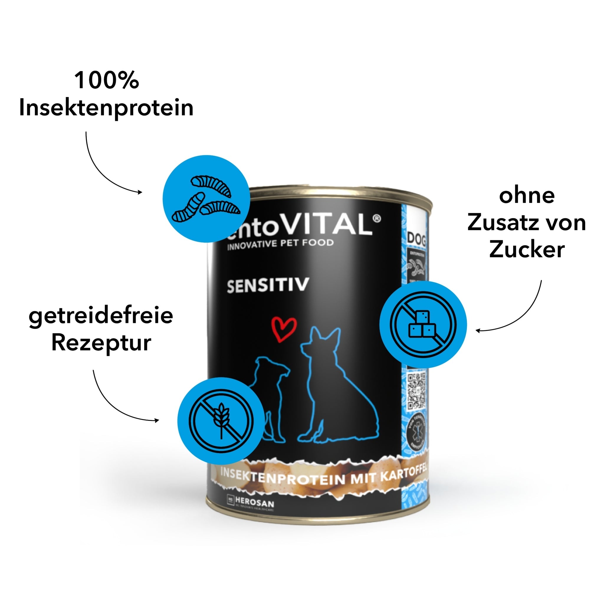 HEROSAN entoVITAL Dog Sensitiv, Hunde Nassfutter - Woofshack