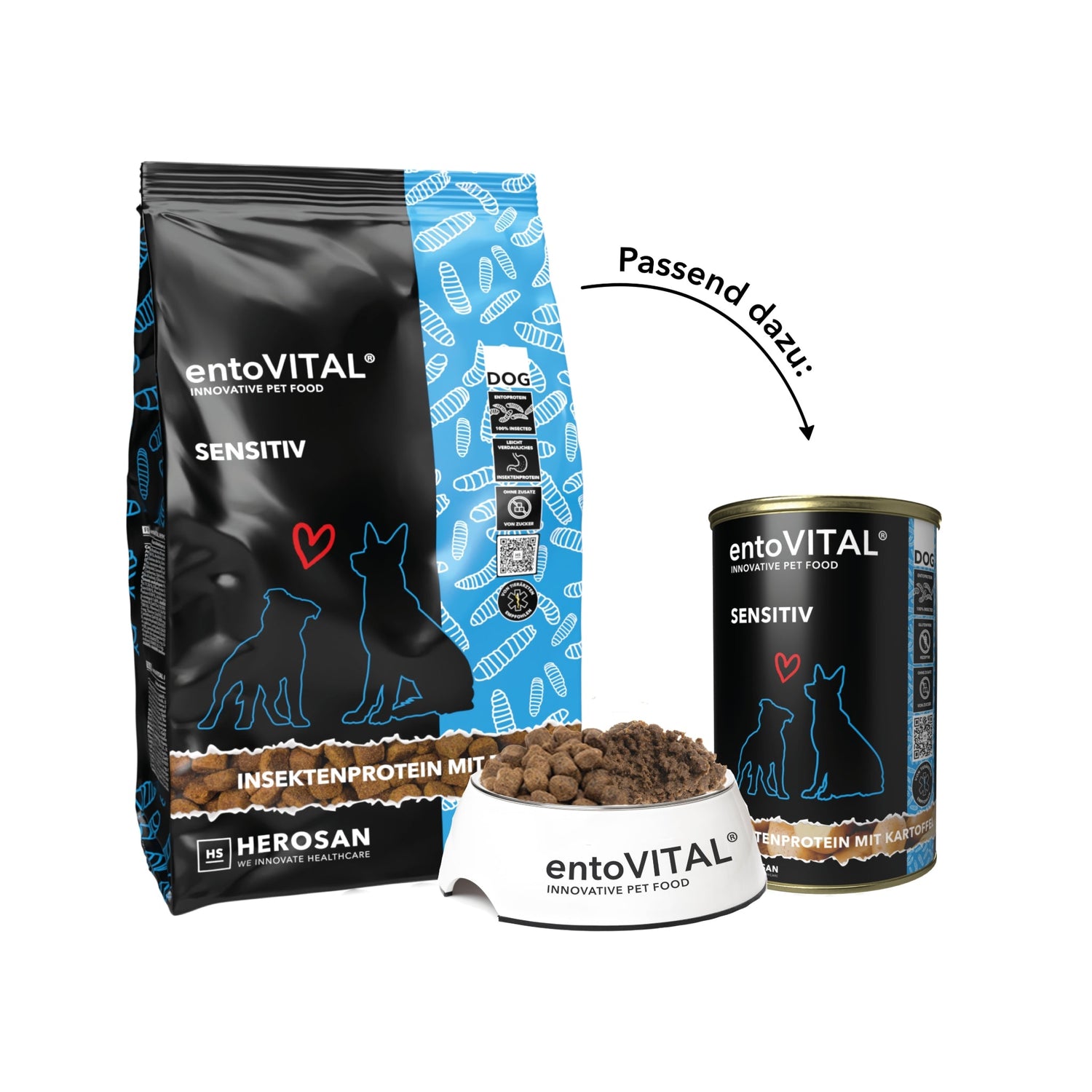 HEROSAN entoVITAL Dog Sensitiv, Hunde Trockenfutter - Woofshack