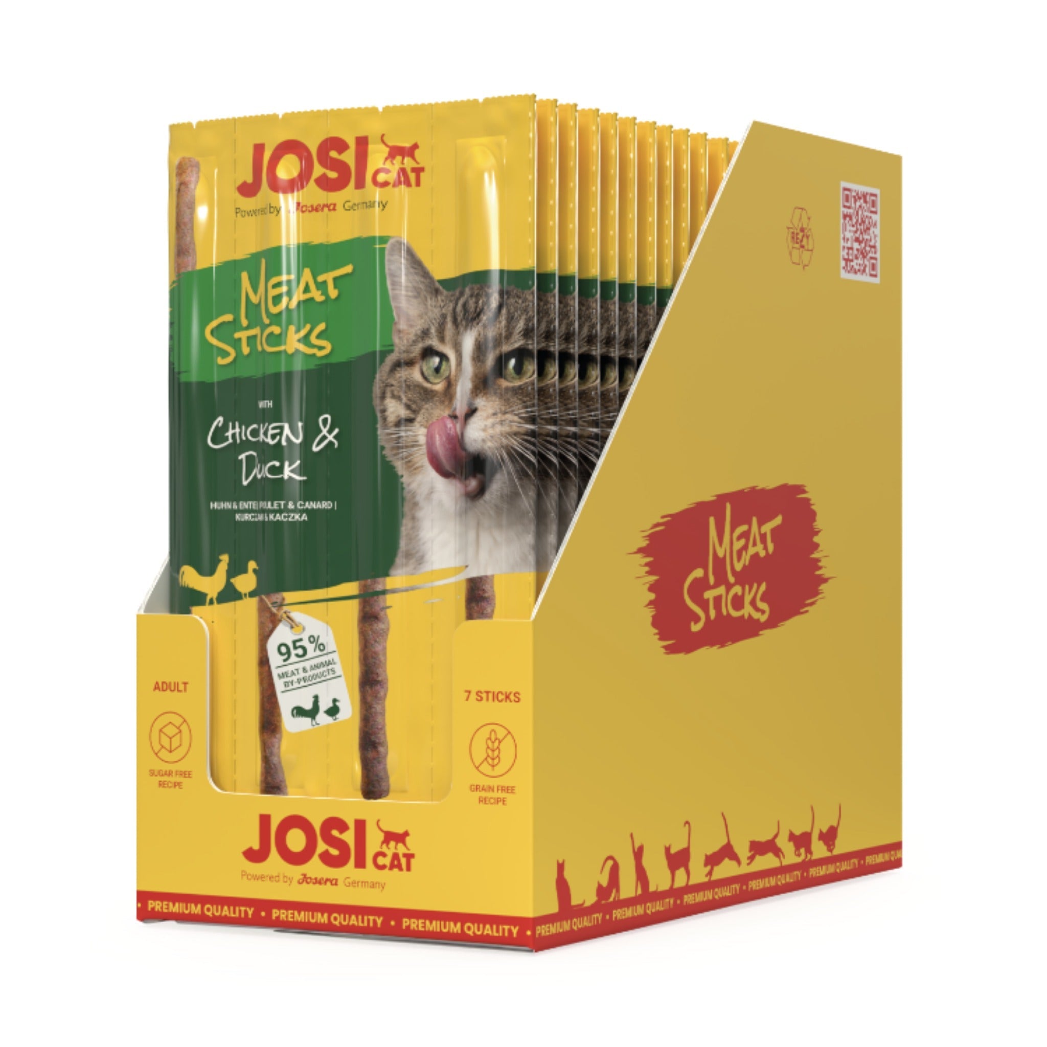 Josera JosiCat Meat Sticks Chicken &amp; Duck, Katzensnack - Woofshack