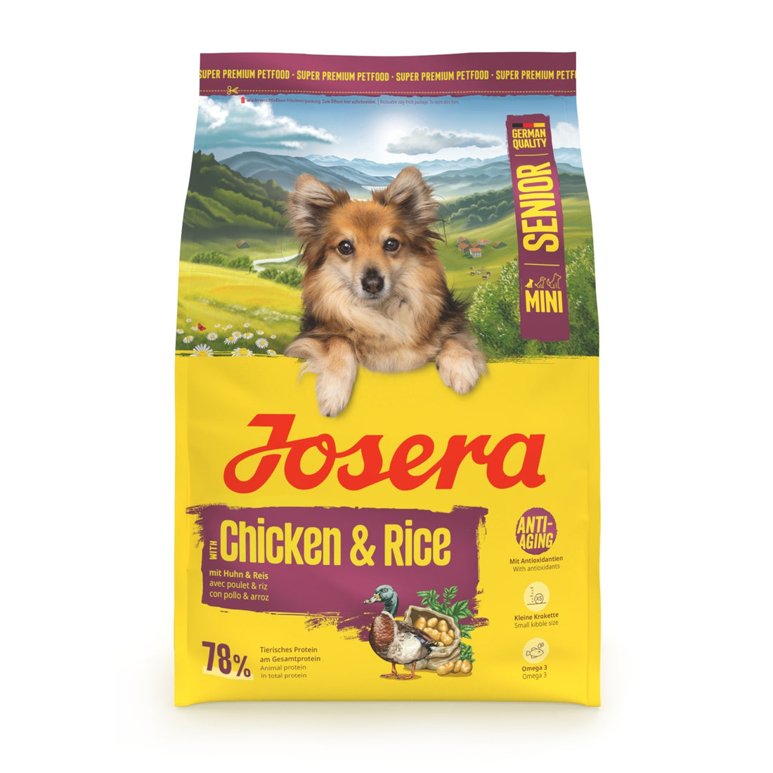 Josera Mini Senior Chicken &amp; Rice, Hunde Trockenfutter