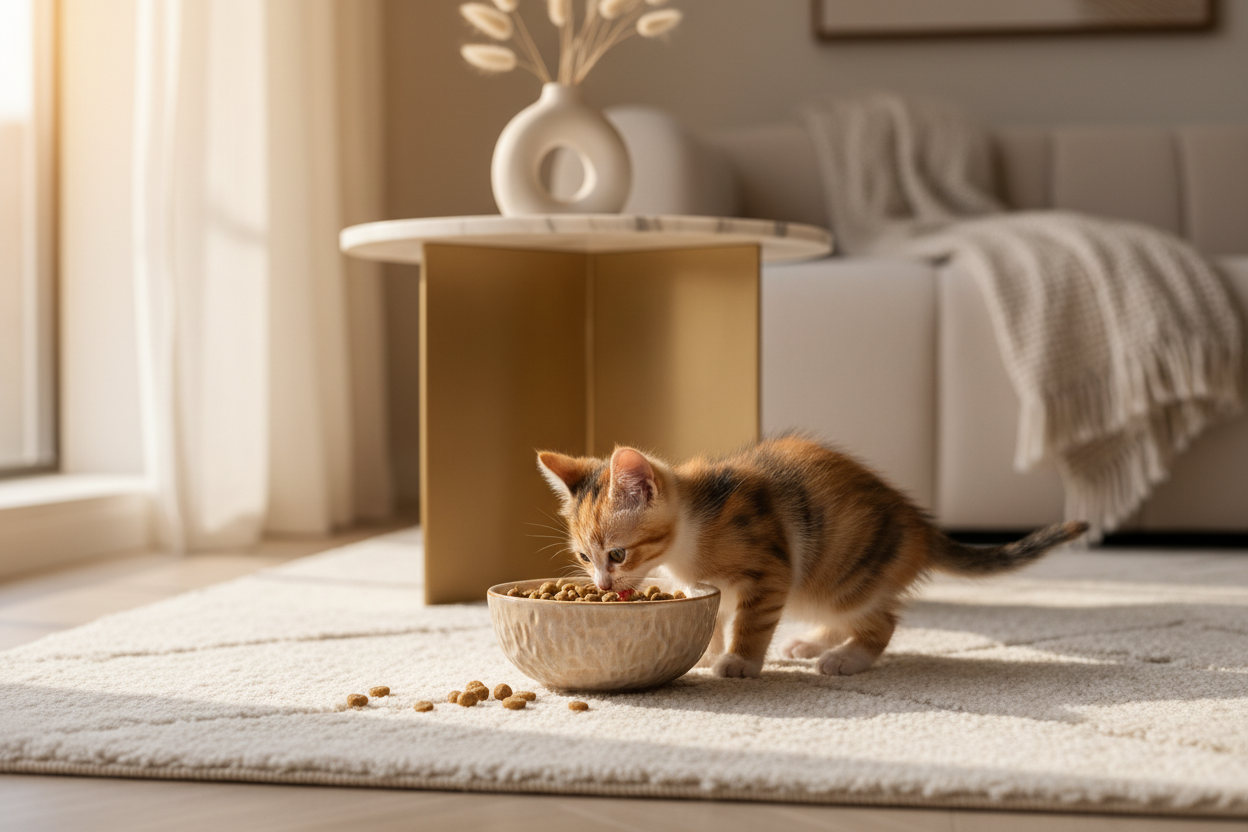 Kitten mit kleinen Kroketten 5