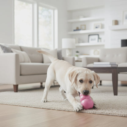 Kong Puppy Kauspielzeug aus Naturkautschuk – Welpensicheres Kau - &amp; Intelligenzspielzeug für gesunde Zähne &amp; entspanntes Zahnwachstum - Woofshack