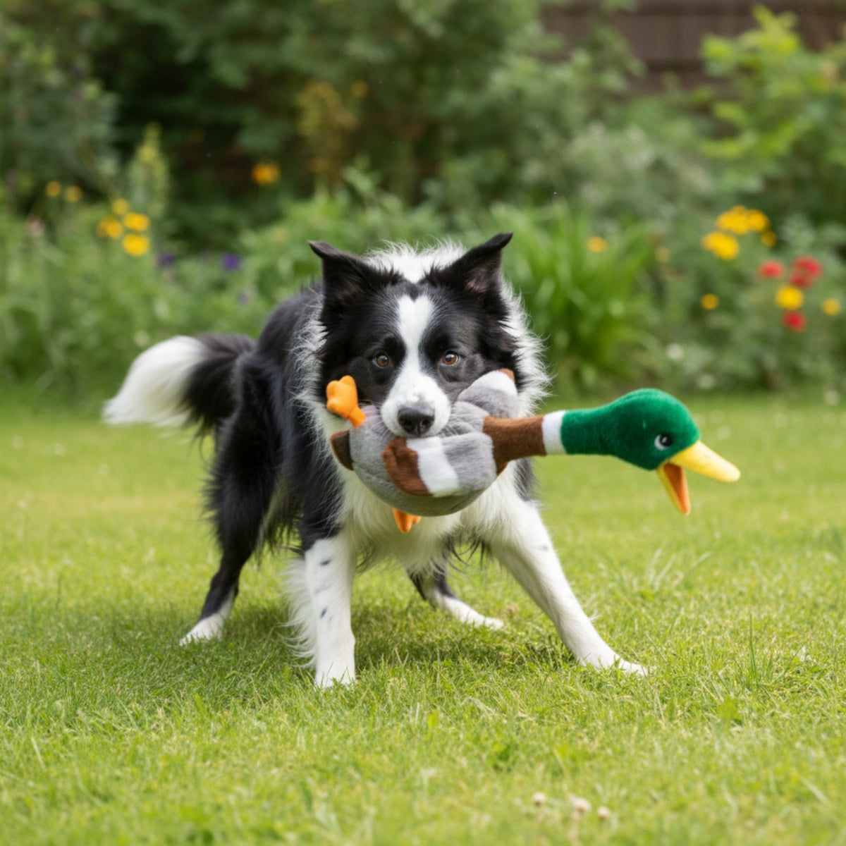 KONG Shakers Honkers Ente – Interaktives Quietsch - Hundespielzeug mit extralangem Hals für stundenlangen Schüttel - &amp; Apportierspaß - Woofshack