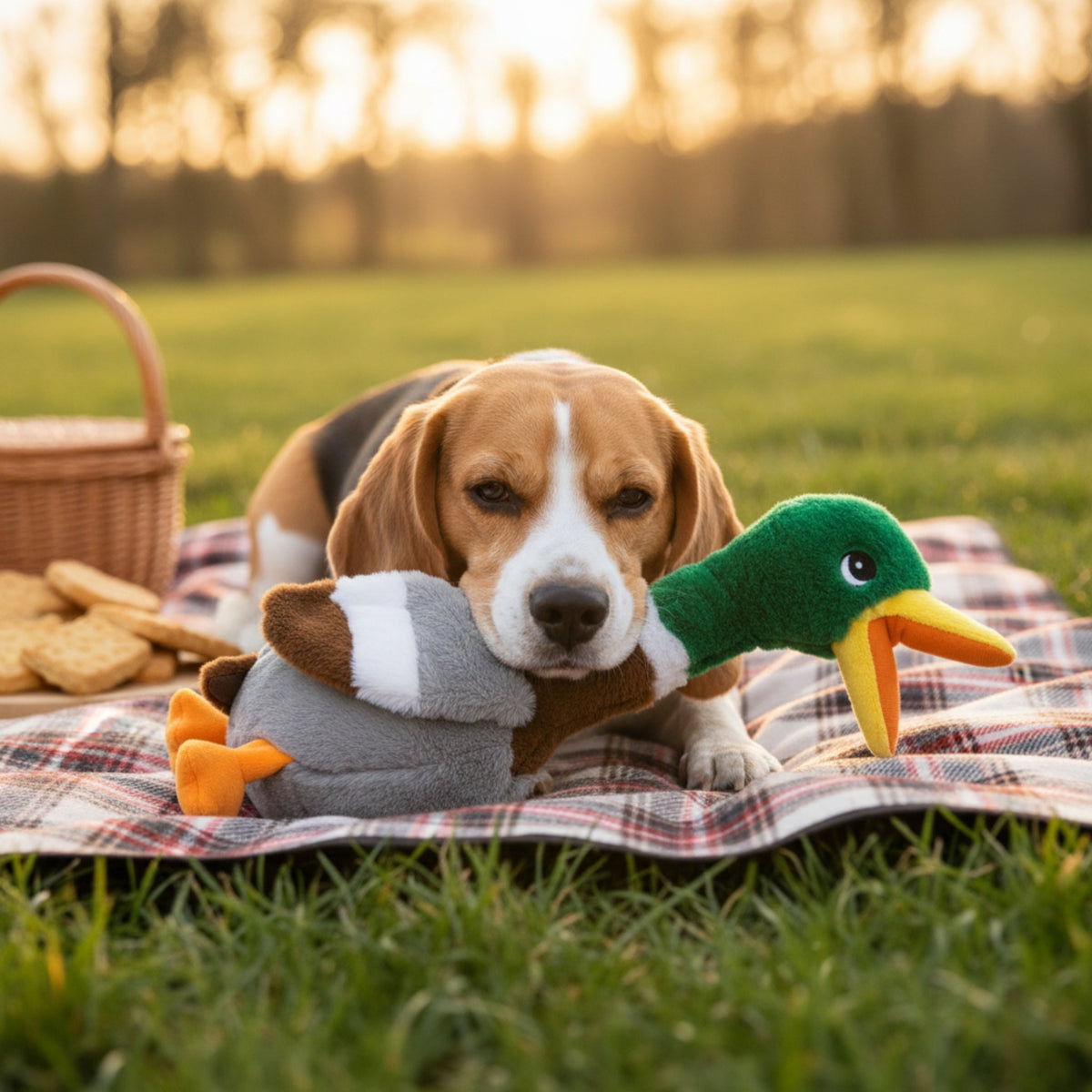 KONG Shakers Honkers Ente – Interaktives Quietsch - Hundespielzeug mit extralangem Hals für stundenlangen Schüttel - &amp; Apportierspaß - Woofshack