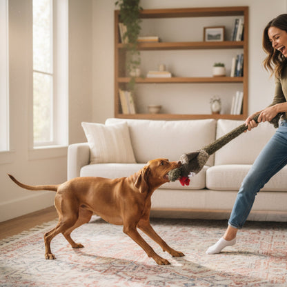 KONG Shakers Honkers Turkey – Interaktives Plüsch - Hundespielzeug mit Quietscher &amp; extra langem Hals zum Schütteln und Zerren - Woofshack