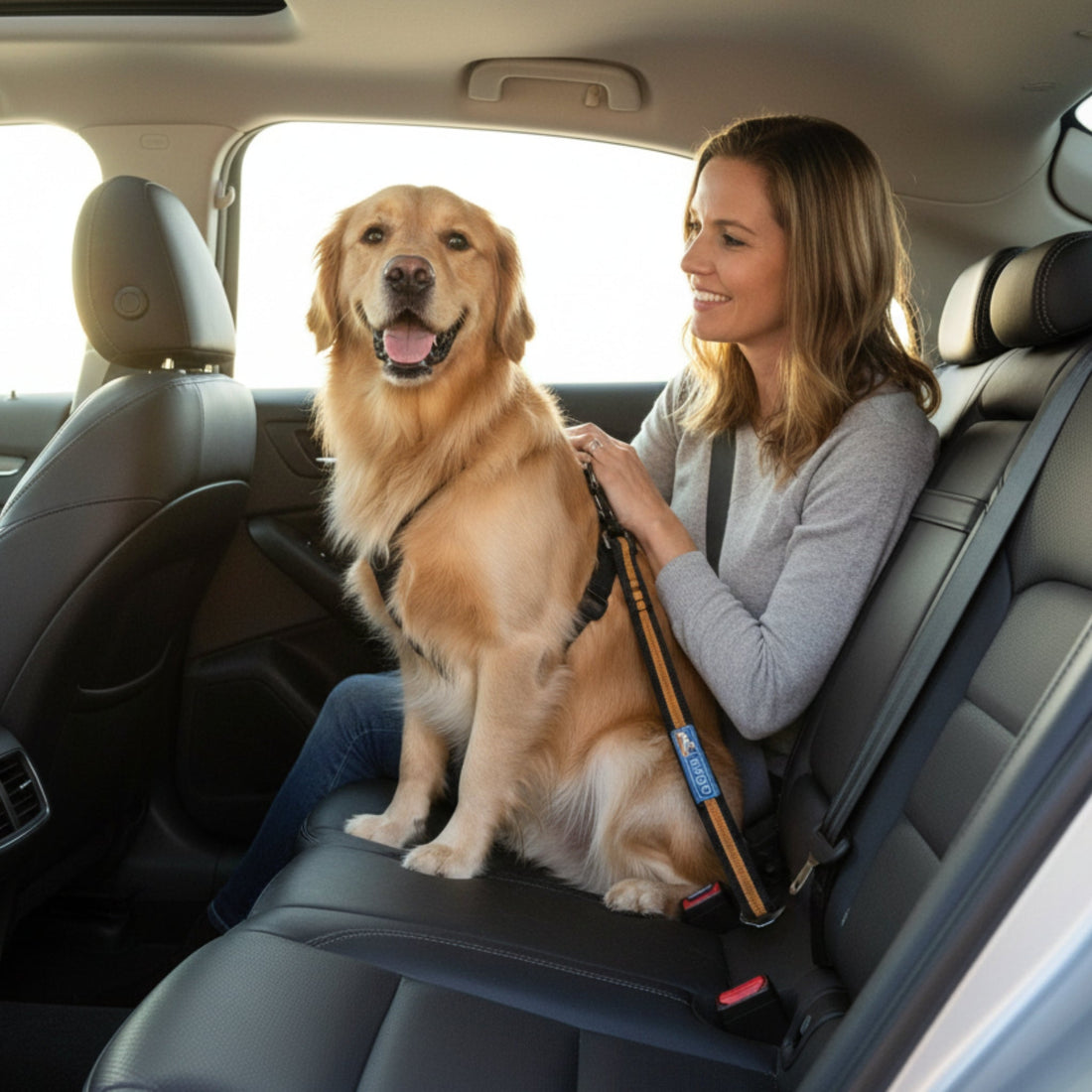 Kurgo Direct to Seatbelt Swivel Tether Hundeautogurt mit 360° Drehgelenk – Sicher im Auto mit Hund - Woofshack