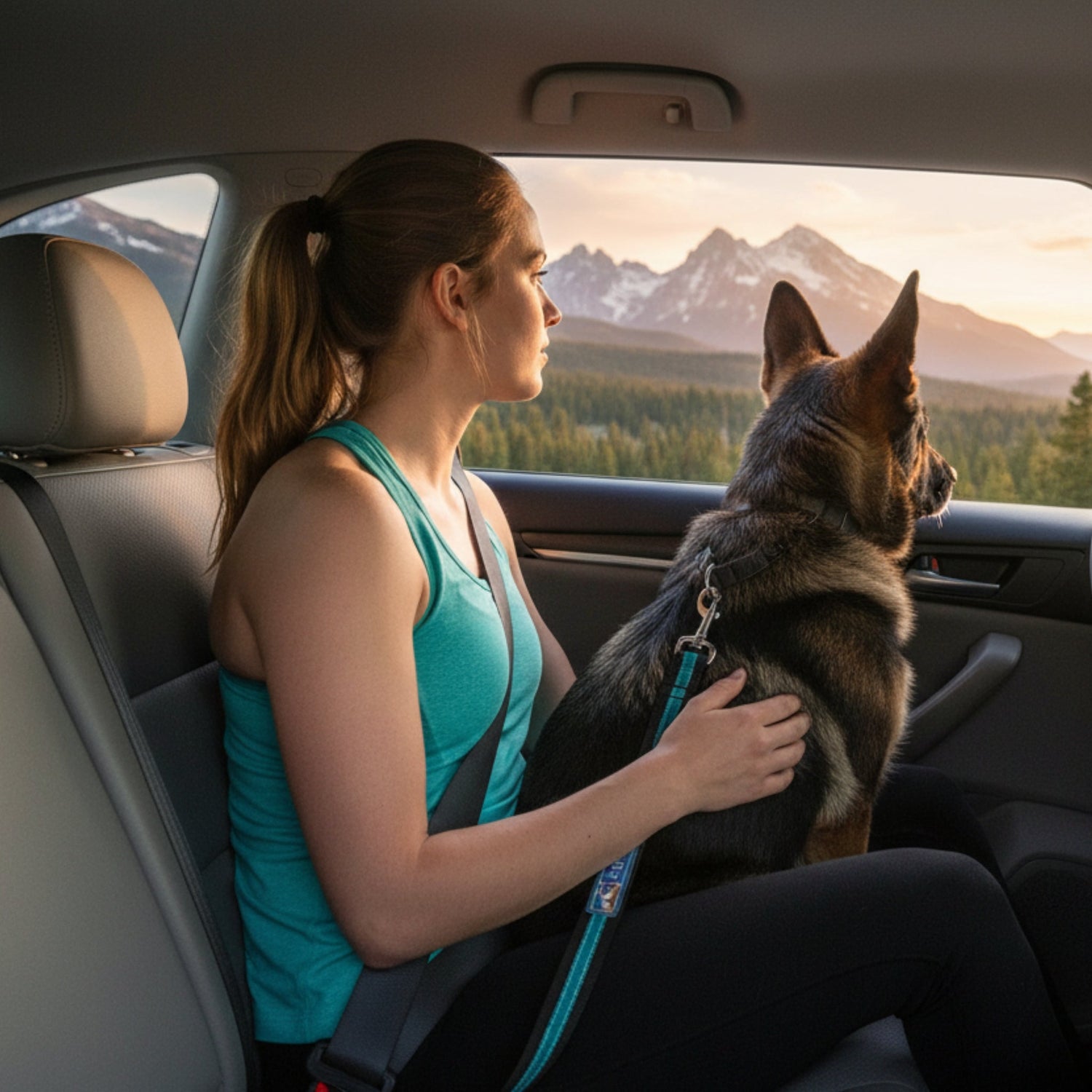 Kurgo Direct to Seatbelt Swivel Tether Hundeautogurt mit 360° Drehgelenk – Sicher im Auto mit Hund - Woofshack
