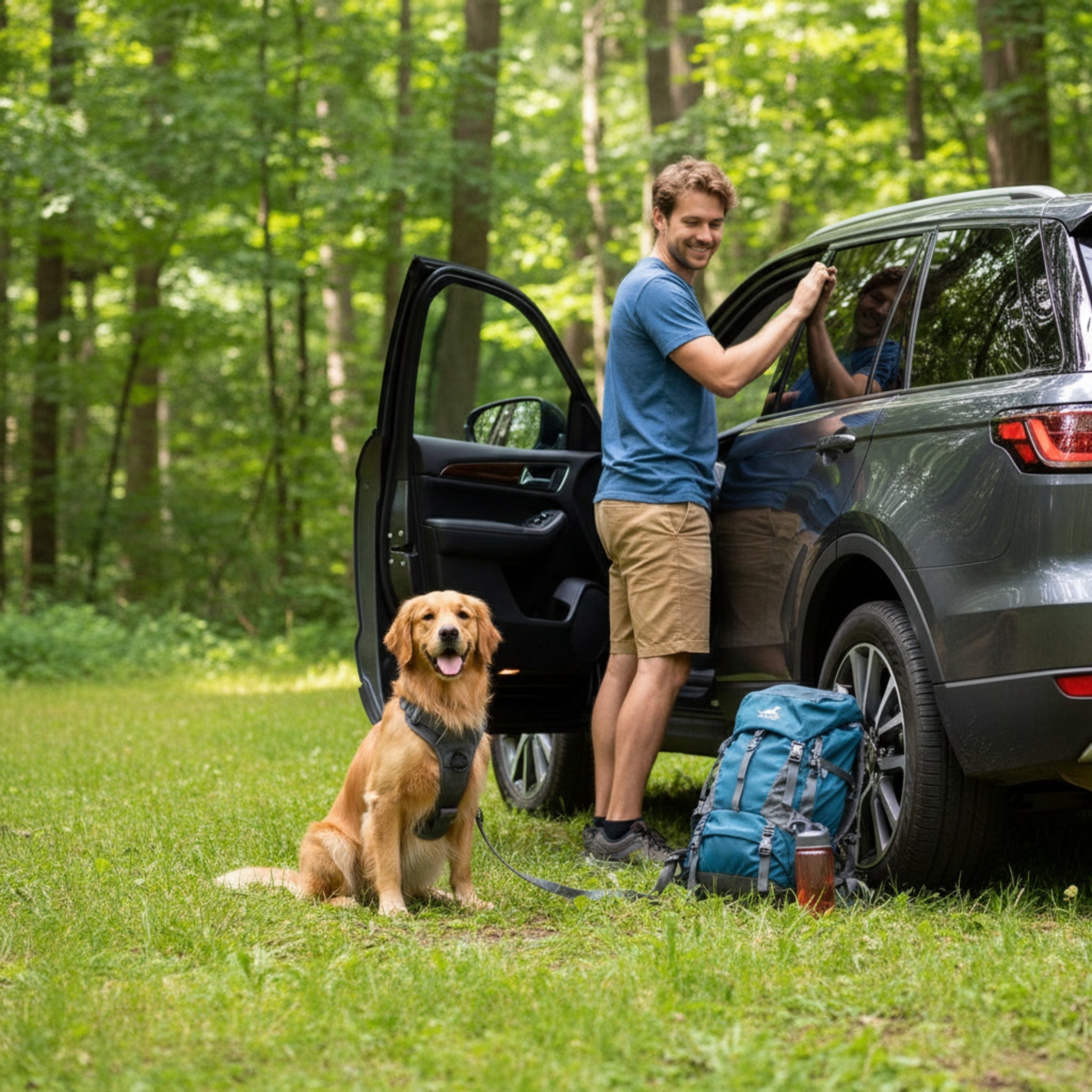 Kurgo Tru - Fit Hundegeschirr – Sicheres Auto - Sicherheitsgeschirr mit Crashtest - Zertifizierung - Woofshack