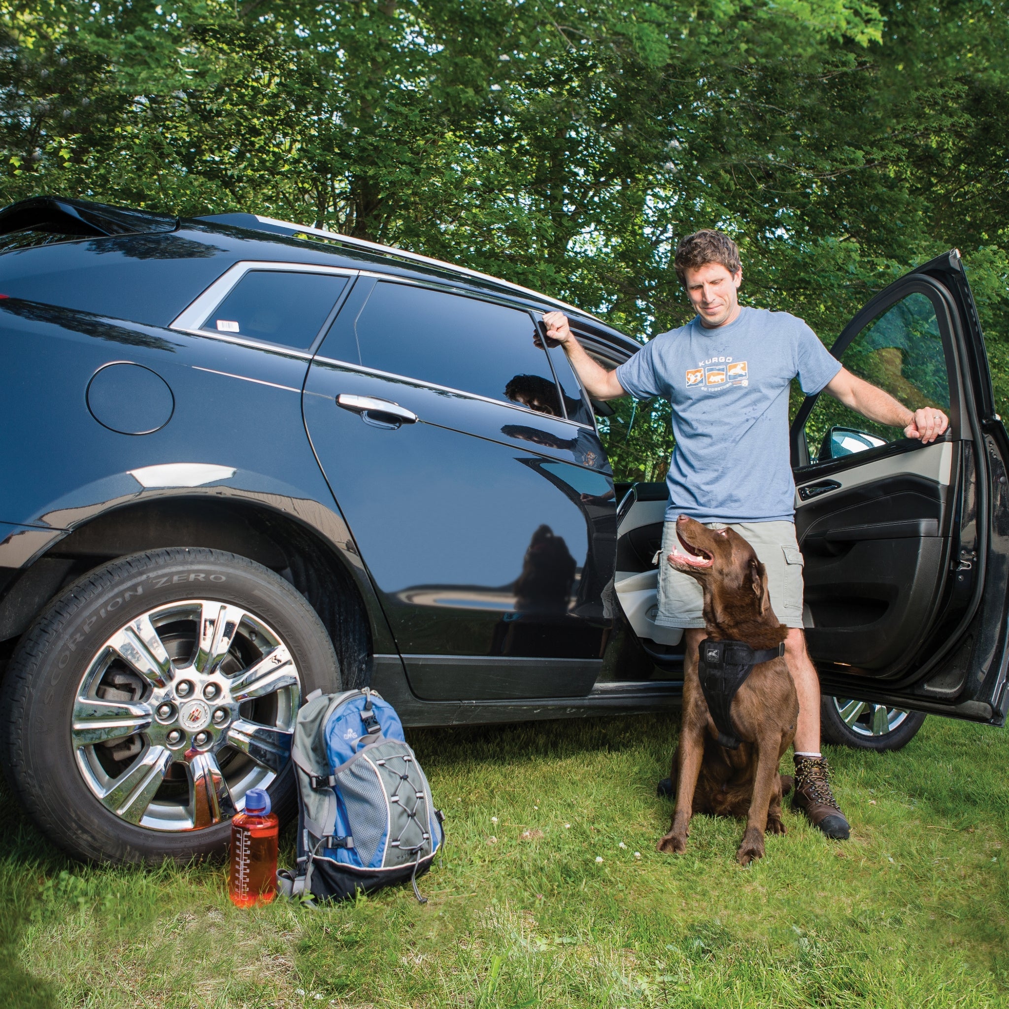 Kurgo Tru - Fit Hundegeschirr – Sicheres Auto - Sicherheitsgeschirr mit Crashtest - Zertifizierung - Woofshack