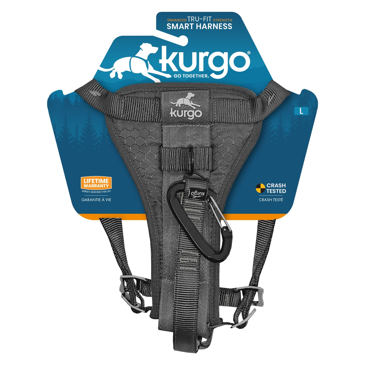 Kurgo Tru - Fit Hundegeschirr – Sicheres Auto - Sicherheitsgeschirr mit Crashtest - Zertifizierung - Woofshack