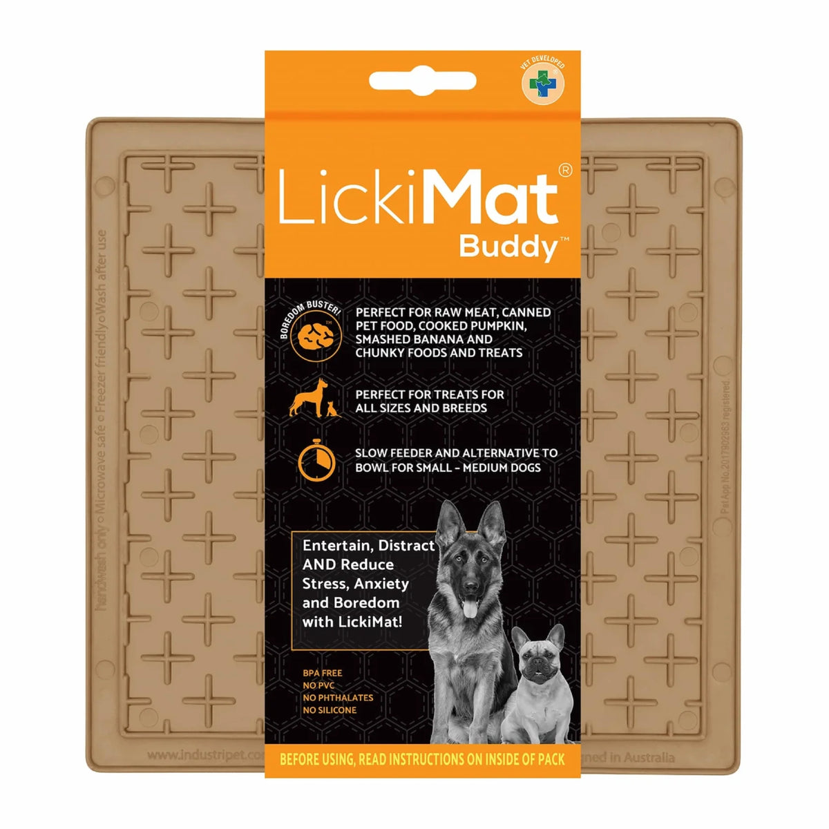 LickiMat Classic Buddy Schleckmatte für Hunde - Anti-Stress &amp; Beschäftigung
