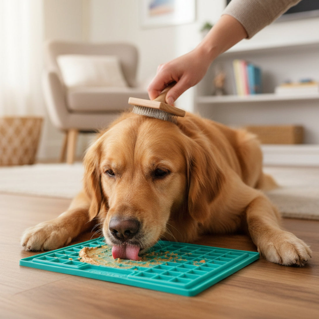 LickiMat Classic Playdate Schleckmatte – Anti - Stress &amp; Beruhigung für ängstliche Hunde - Woofshack
