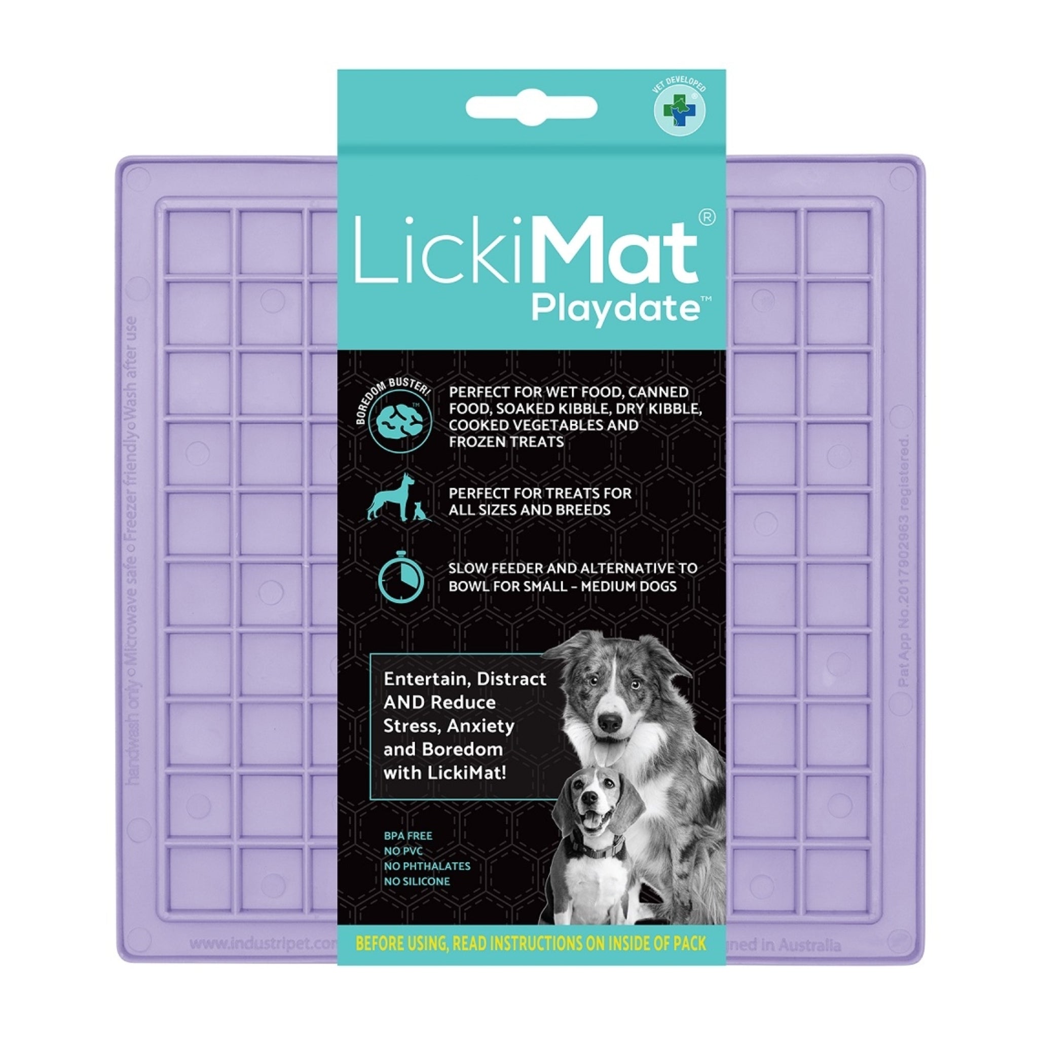 LickiMat Classic Playdate Schleckmatte – Anti-Stress &amp; Beruhigung für ängstliche Hunde