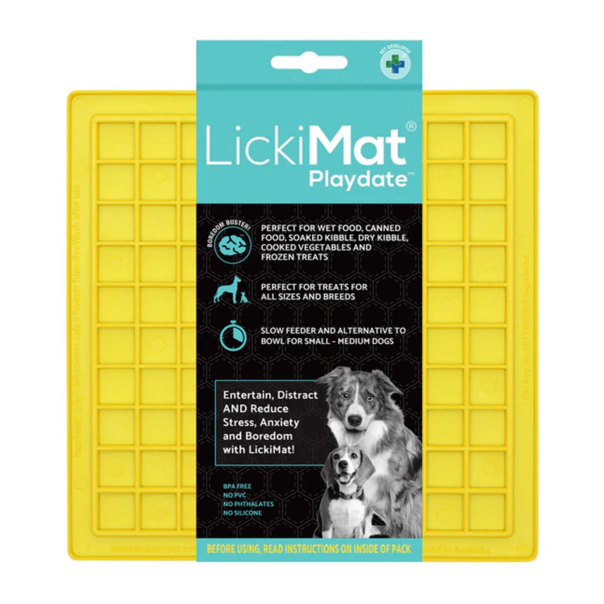 LickiMat Classic Playdate Schleckmatte – Anti-Stress &amp; Beruhigung für ängstliche Hunde