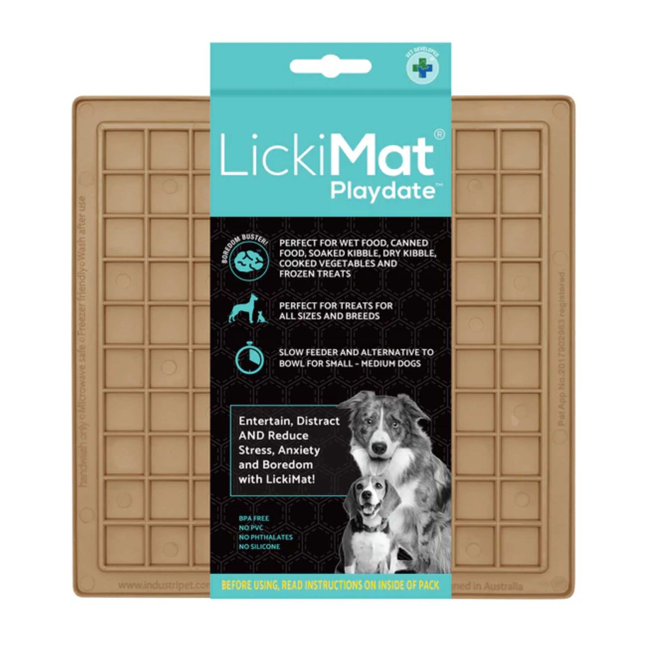 LickiMat Classic Playdate Schleckmatte – Anti-Stress &amp; Beruhigung für ängstliche Hunde