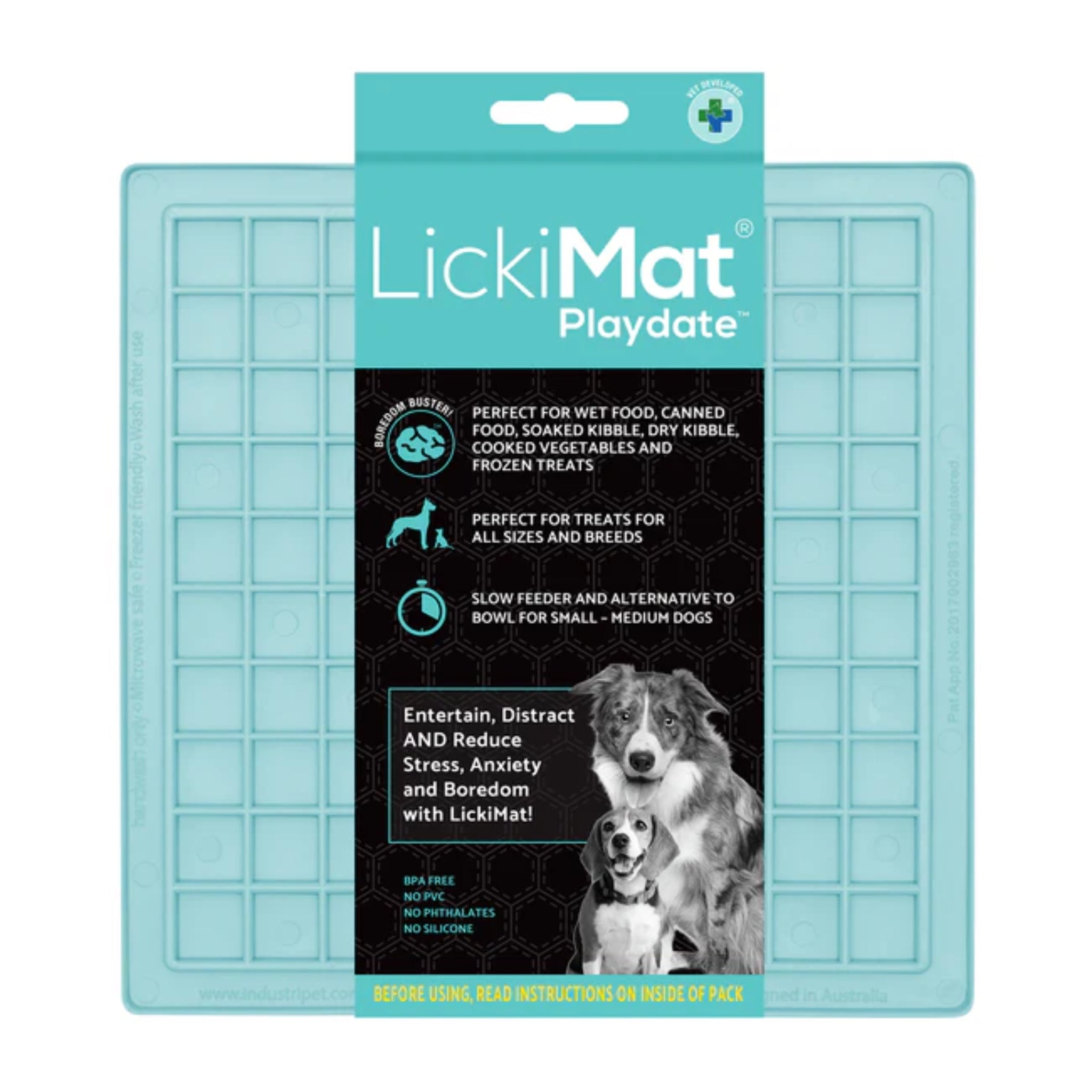 LickiMat Classic Playdate Schleckmatte – Anti-Stress &amp; Beruhigung für ängstliche Hunde