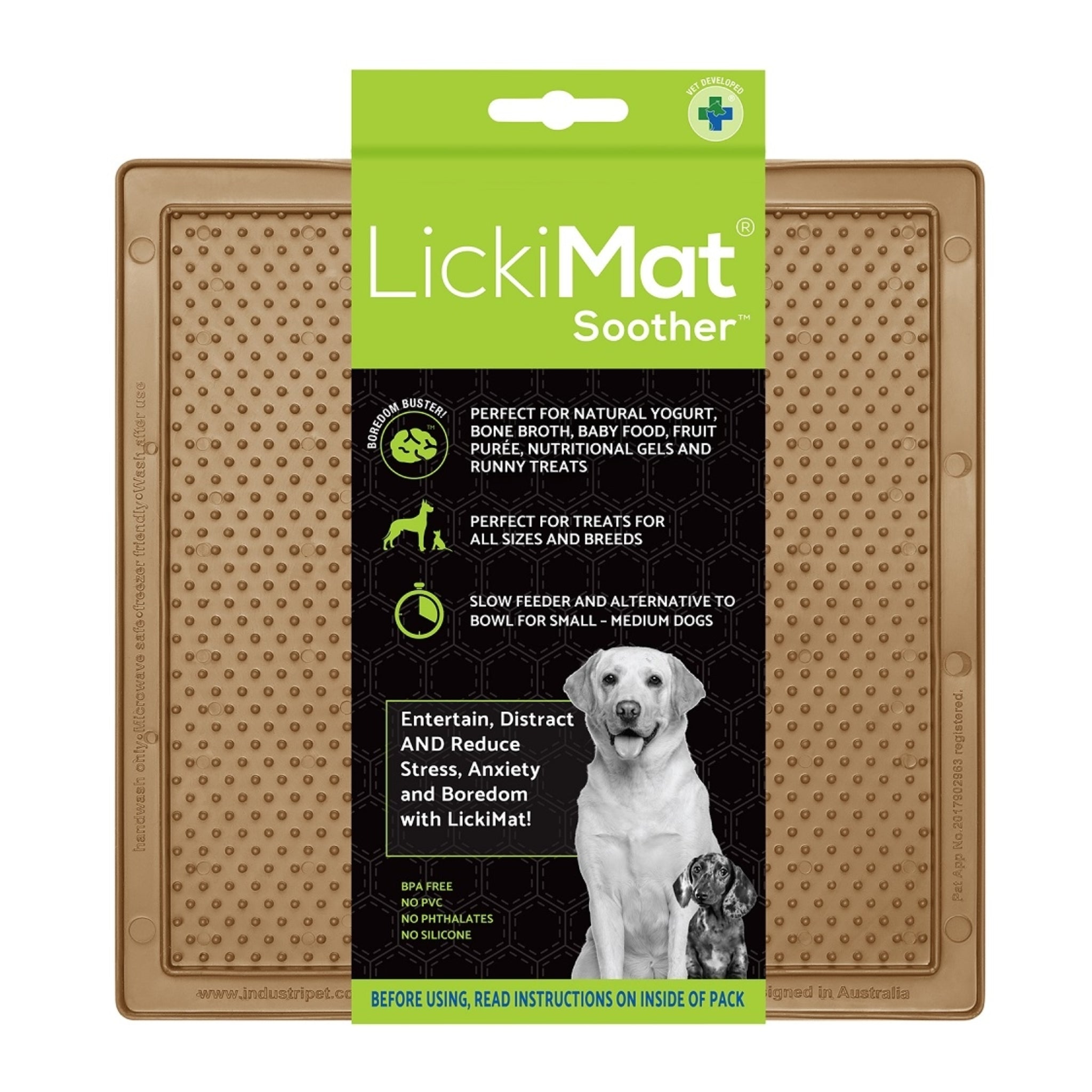 LickiMat Classic Soother – Beruhigende Schleckmatte für entspannte Hunde bei Stress &amp; Langeweile