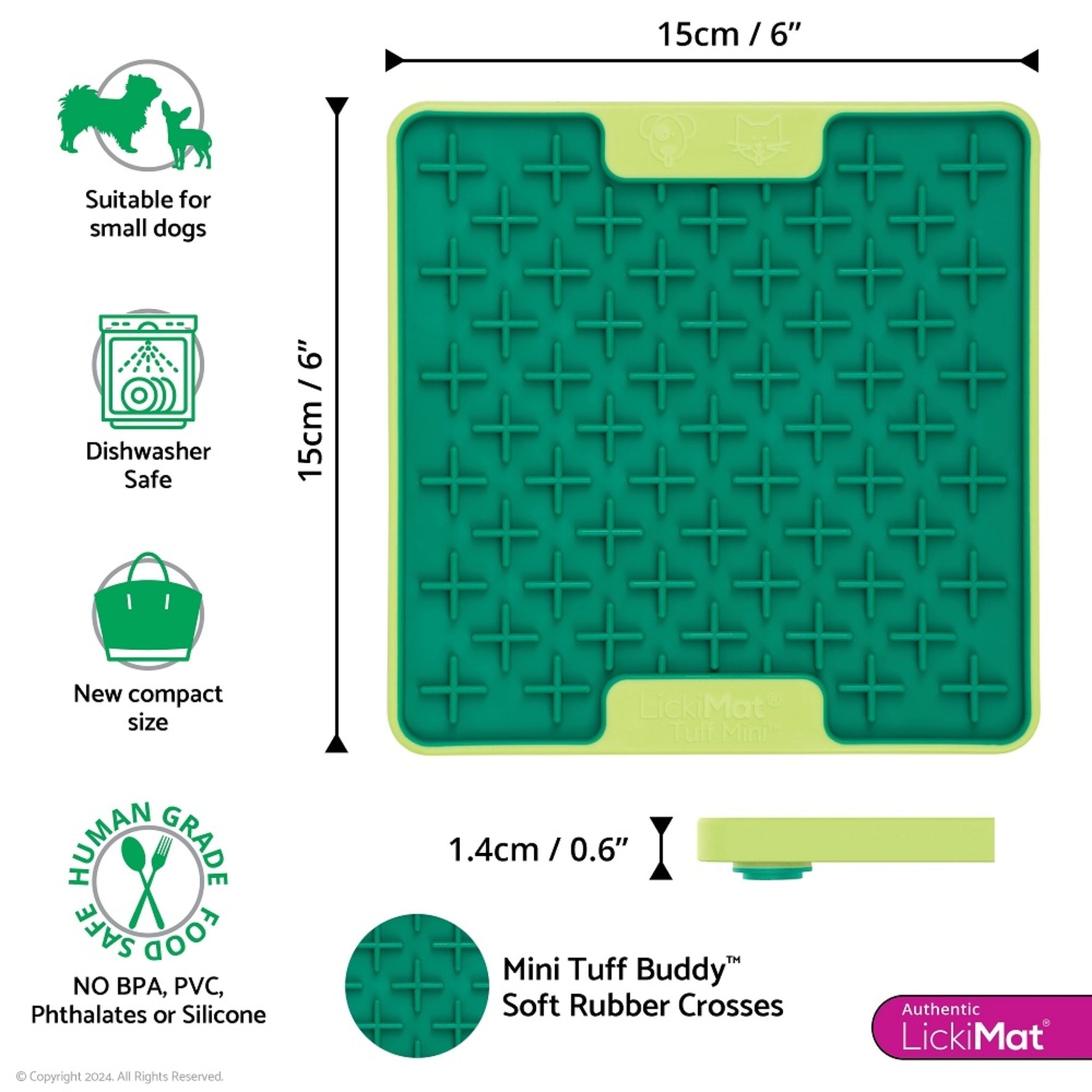 LickiMat Mini Buddy Tuff – Robuste Schleckmatte gegen Langeweile, Stress &amp; Angst bei Hunden - Woofshack