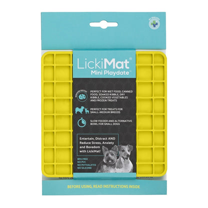 LickiMat Mini Playdate – Die beruhigende Anti-Stress Schleckmatte für kleine &amp; mittelgroße Hunde | Slow Feeding, mentale Auslastung &amp; pure Entspannung - Woofshack
