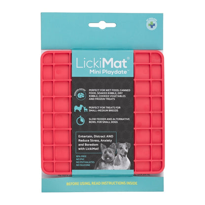 LickiMat Mini Playdate – Die beruhigende Anti-Stress Schleckmatte für kleine &amp; mittelgroße Hunde | Slow Feeding, mentale Auslastung &amp; pure Entspannung - Woofshack