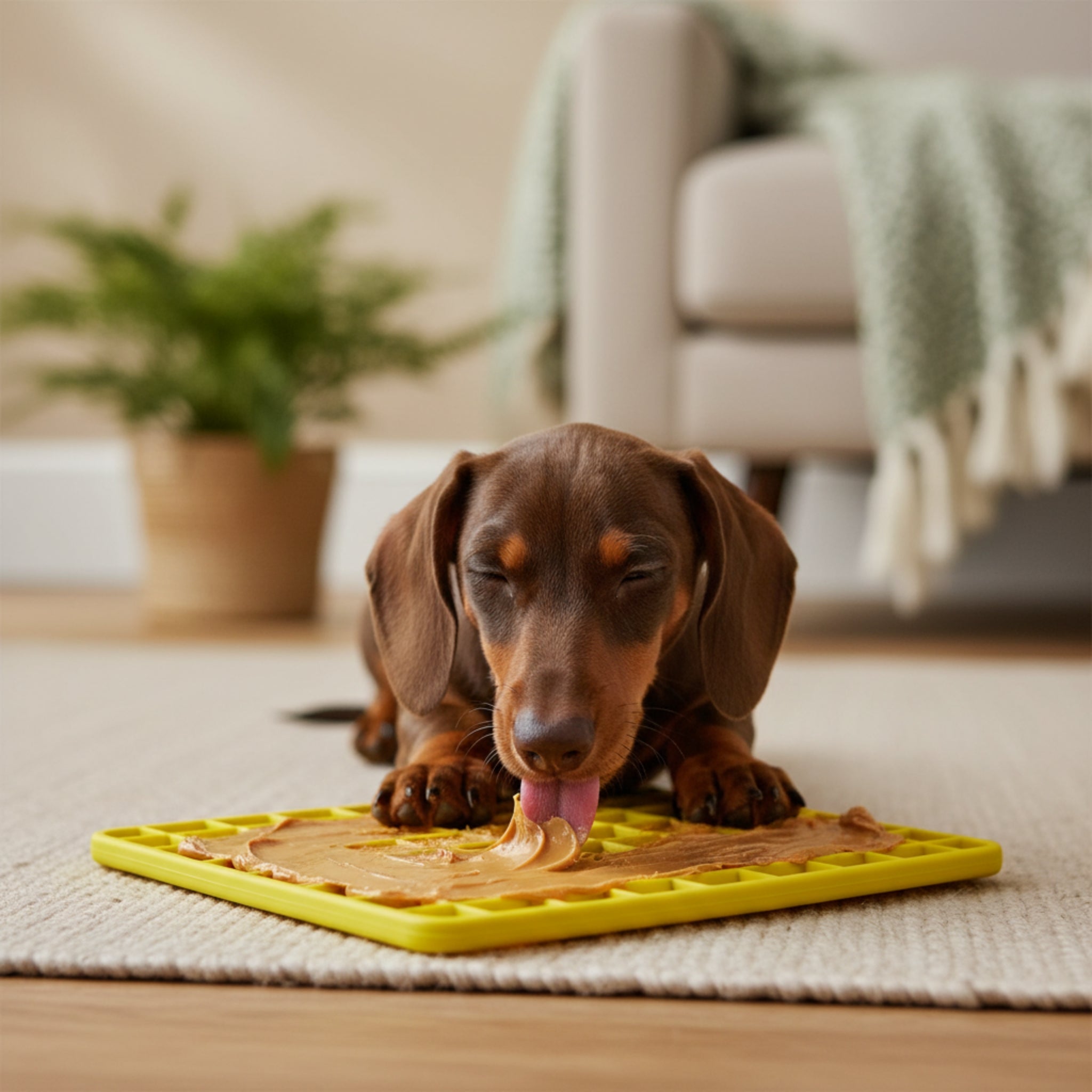 LickiMat Mini Playdate – Die beruhigende Anti-Stress Schleckmatte für kleine &amp; mittelgroße Hunde | Slow Feeding, mentale Auslastung &amp; pure Entspannung - Woofshack