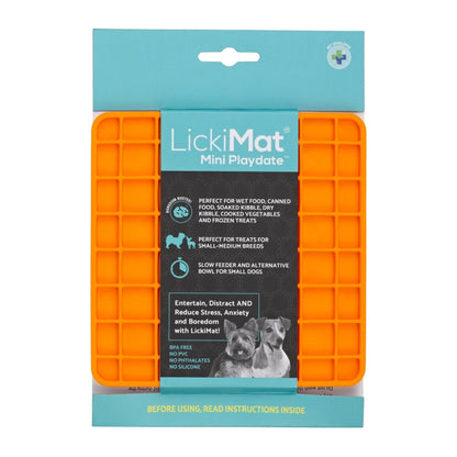 LickiMat Mini Playdate – Die beruhigende Anti-Stress Schleckmatte für kleine &amp; mittelgroße Hunde | Slow Feeding, mentale Auslastung &amp; pure Entspannung