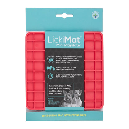 LickiMat Mini Playdate – Die beruhigende Anti-Stress Schleckmatte für kleine &amp; mittelgroße Hunde | Slow Feeding, mentale Auslastung &amp; pure Entspannung