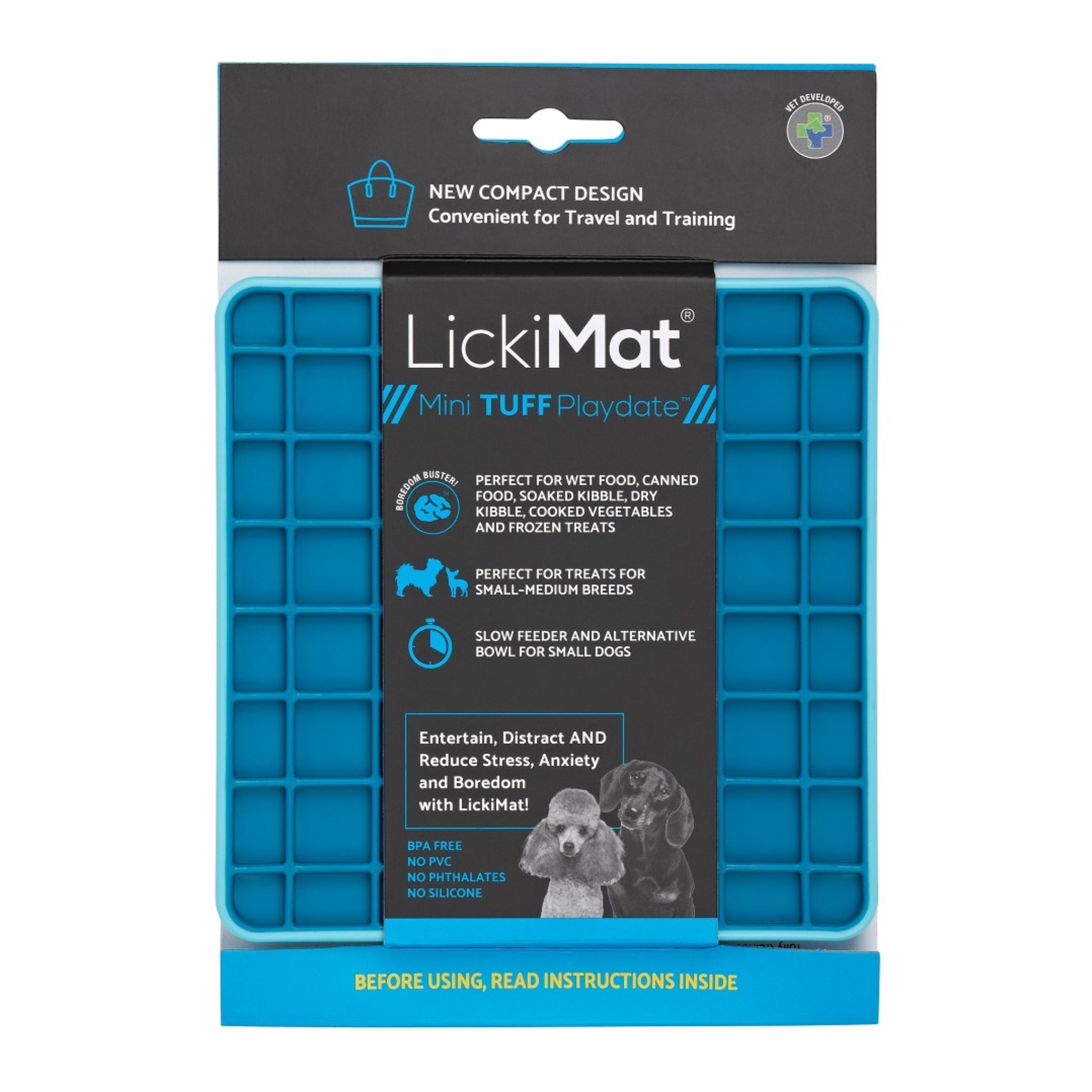 LickiMat Mini Playdate Tuff – Die robuste Schleckmatte für Hunde, die wirklich beschäftigt &amp; beruhigt - Woofshack