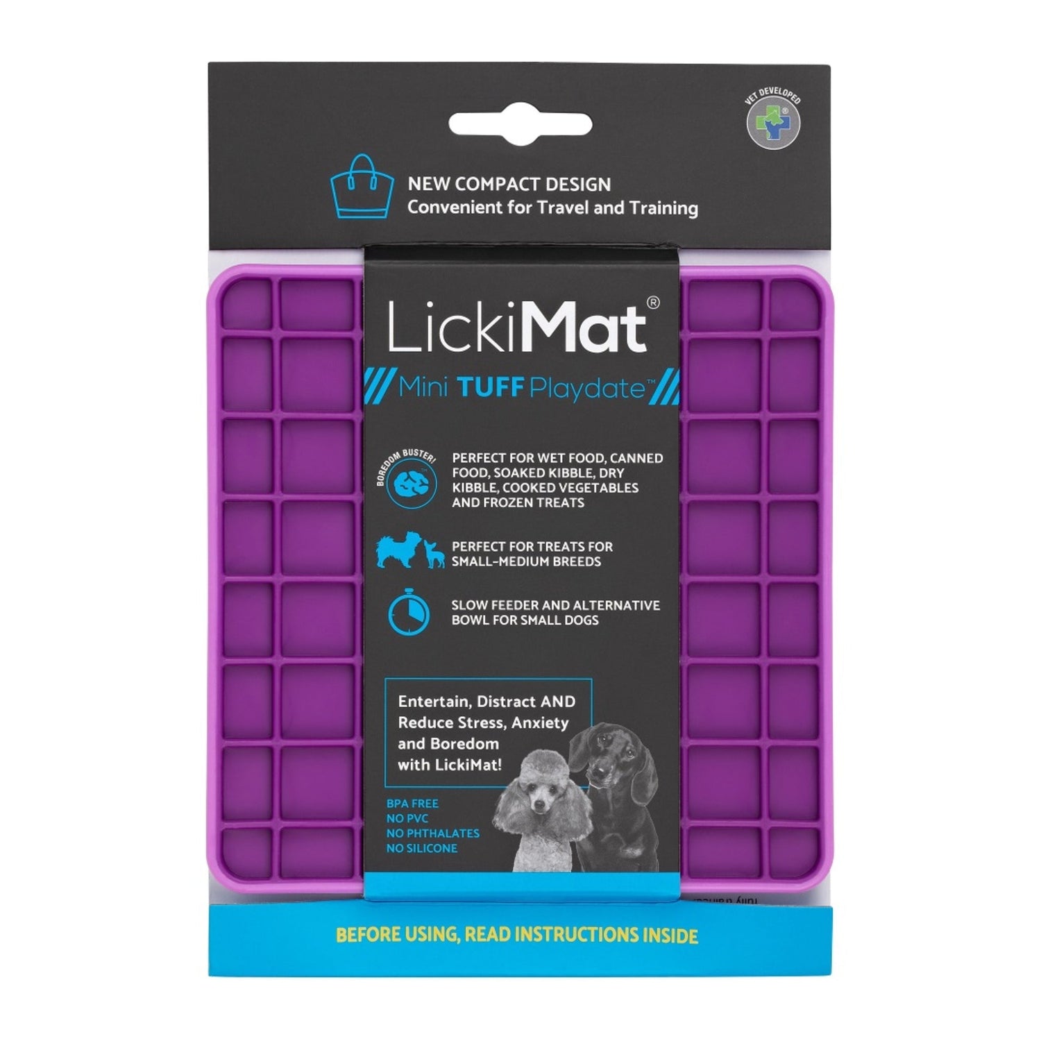 LickiMat Mini Playdate Tuff – Die robuste Schleckmatte für Hunde, die wirklich beschäftigt &amp; beruhigt - Woofshack