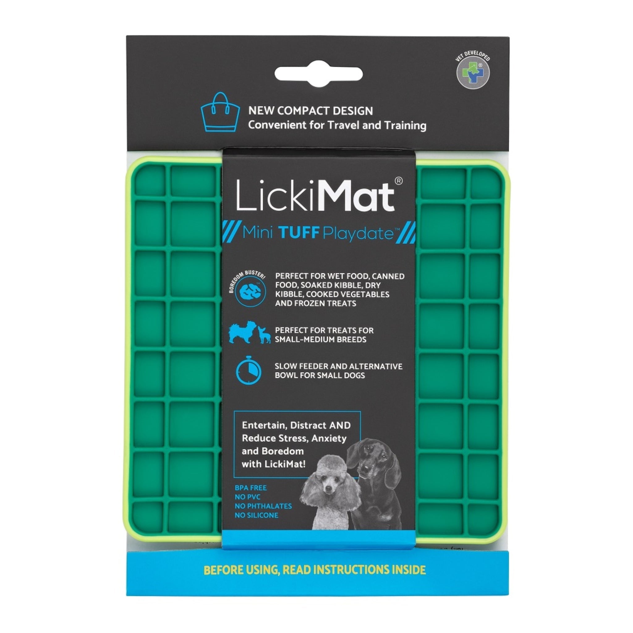 LickiMat Mini Playdate Tuff – Die robuste Schleckmatte für Hunde, die wirklich beschäftigt &amp; beruhigt - Woofshack