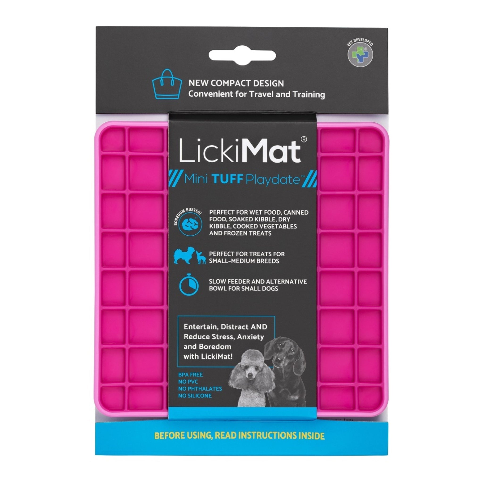 LickiMat Mini Playdate Tuff – Die robuste Schleckmatte für Hunde, die wirklich beschäftigt &amp; beruhigt - Woofshack