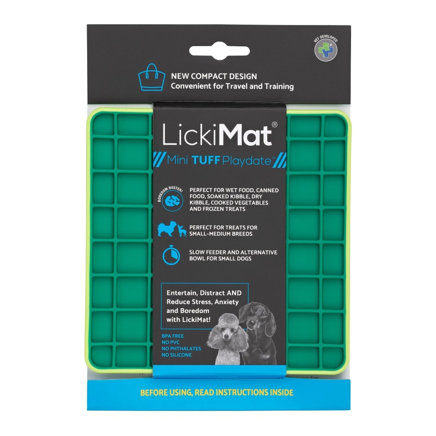 LickiMat Mini Playdate Tuff – Die robuste Schleckmatte für Hunde, die wirklich beschäftigt &amp; beruhigt