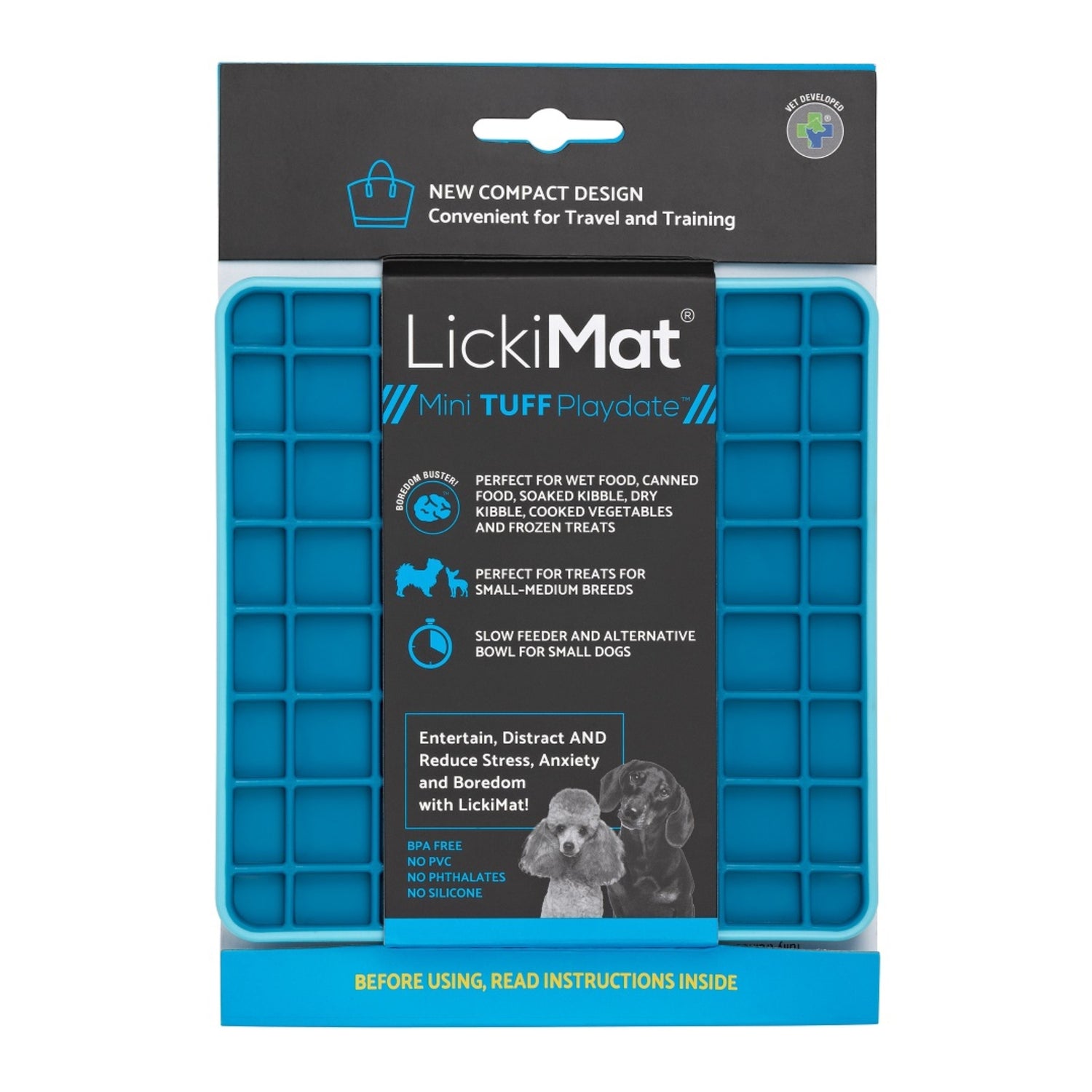 LickiMat Mini Playdate Tuff – Die robuste Schleckmatte für Hunde, die wirklich beschäftigt &amp; beruhigt