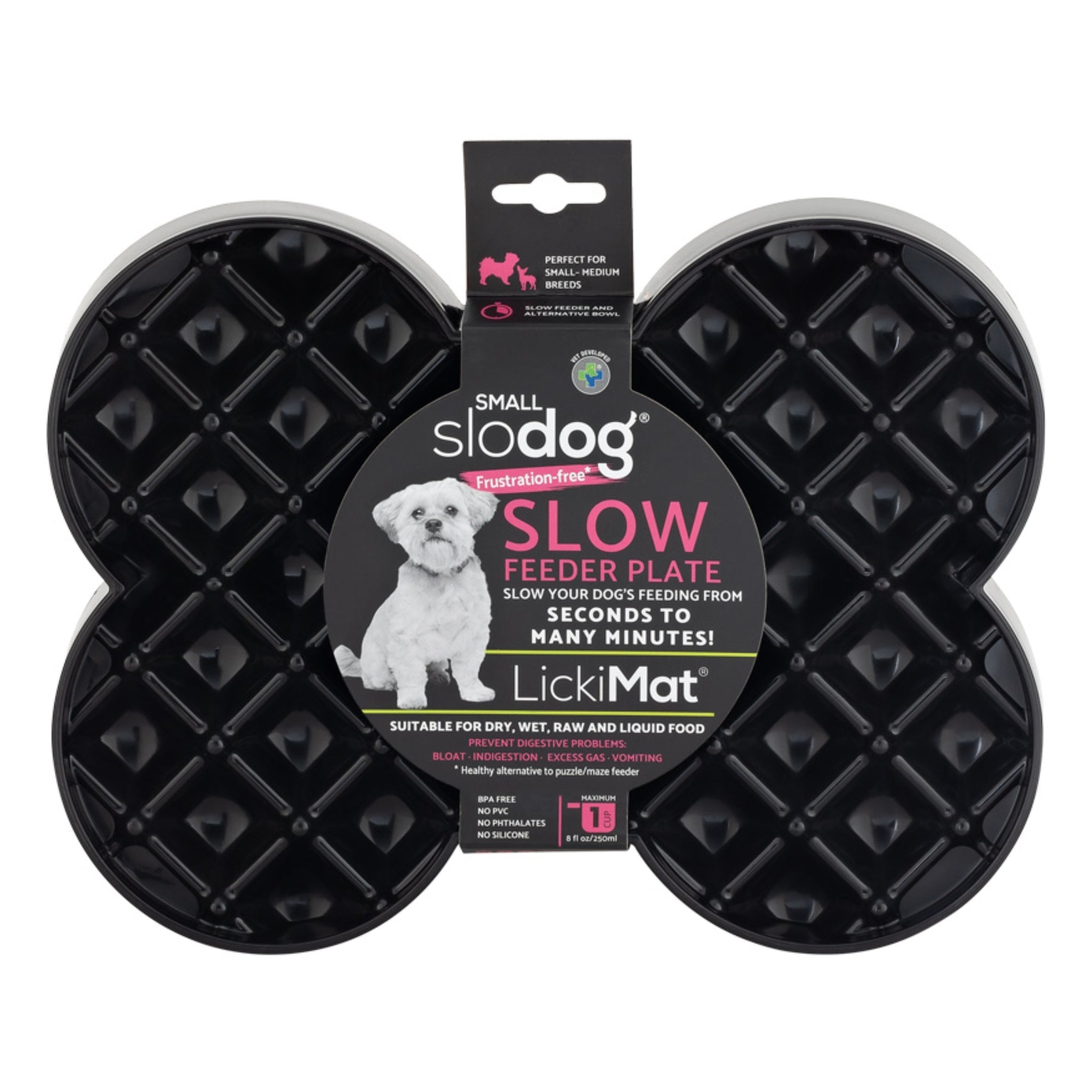 LickiMat Mini Slodog – Anti-Schling Schleckmatte für Hunde | Verlangsamt die Futteraufnahme, fördert Verdauung &amp; Entspannung - Woofshack