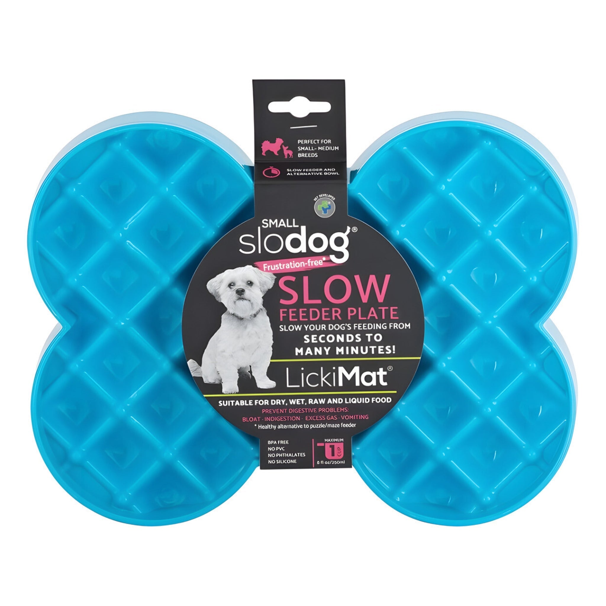 LickiMat Mini Slodog – Anti-Schling Schleckmatte für Hunde | Verlangsamt die Futteraufnahme, fördert Verdauung &amp; Entspannung - Woofshack