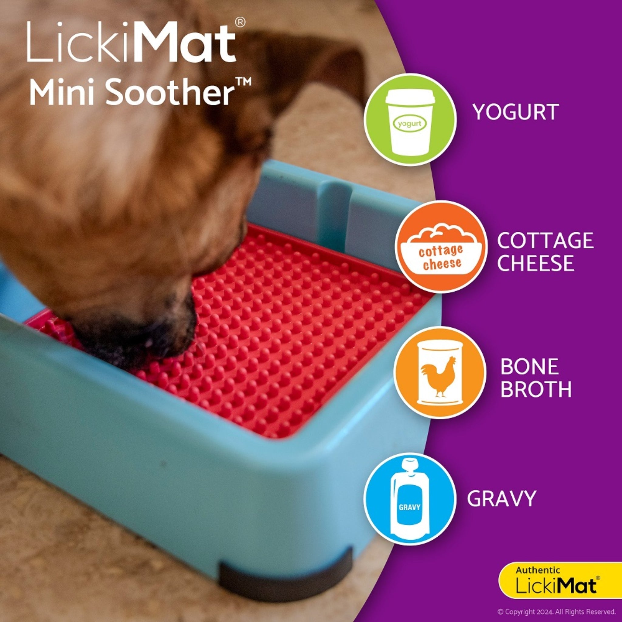 LickiMat Mini Soother – Die clevere Schleckmatte für kleine Hunde: Weniger Stress, mehr Ruhe &amp; langsameres Fressen in einem - Woofshack