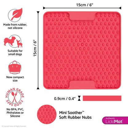 LickiMat Mini Soother – Die clevere Schleckmatte für kleine Hunde: Weniger Stress, mehr Ruhe &amp; langsameres Fressen in einem - Woofshack
