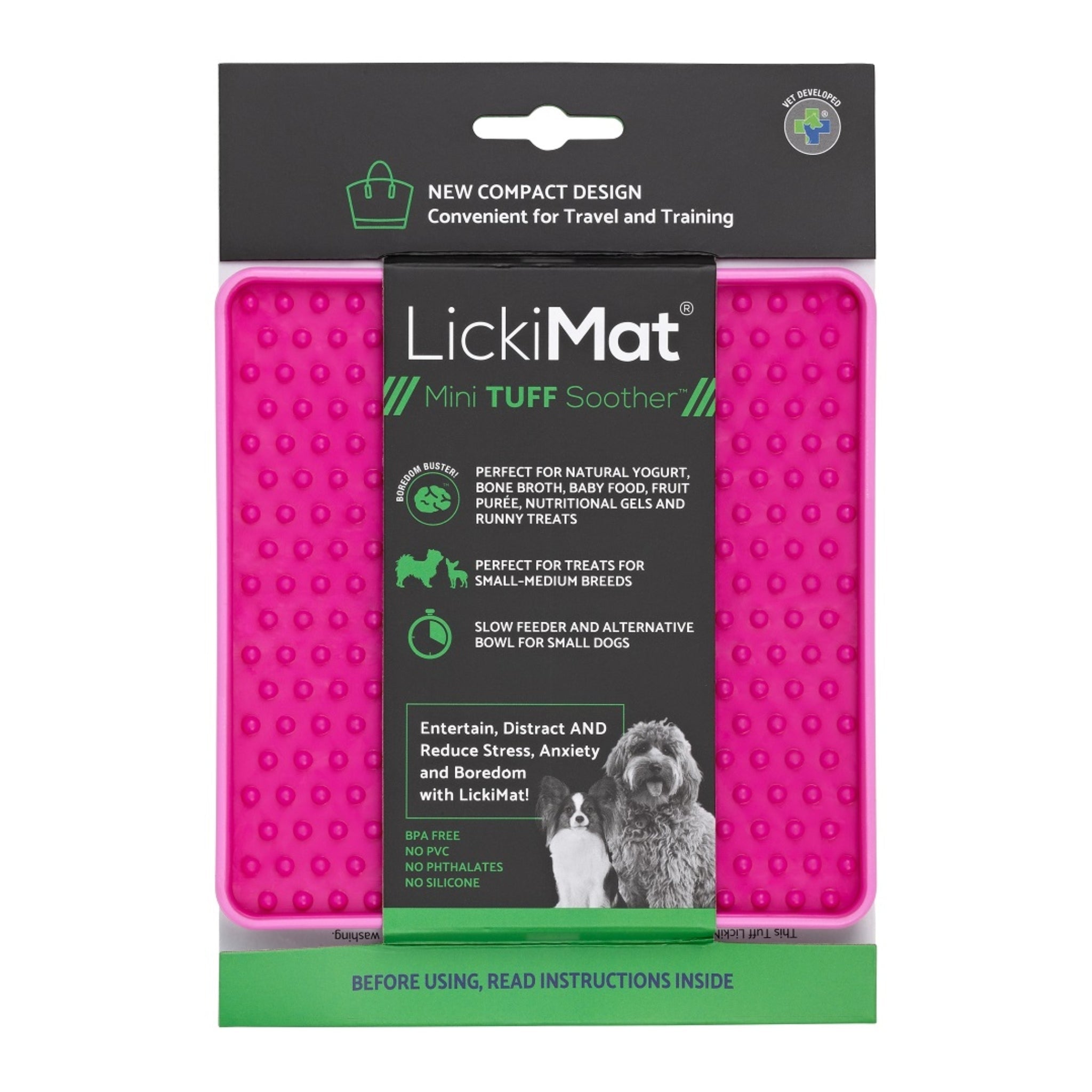 LickiMat Mini Soother Tuff – Die robuste Schleckmatte gegen Langeweile, Angst &amp; Fresshasten bei Hunden - Woofshack